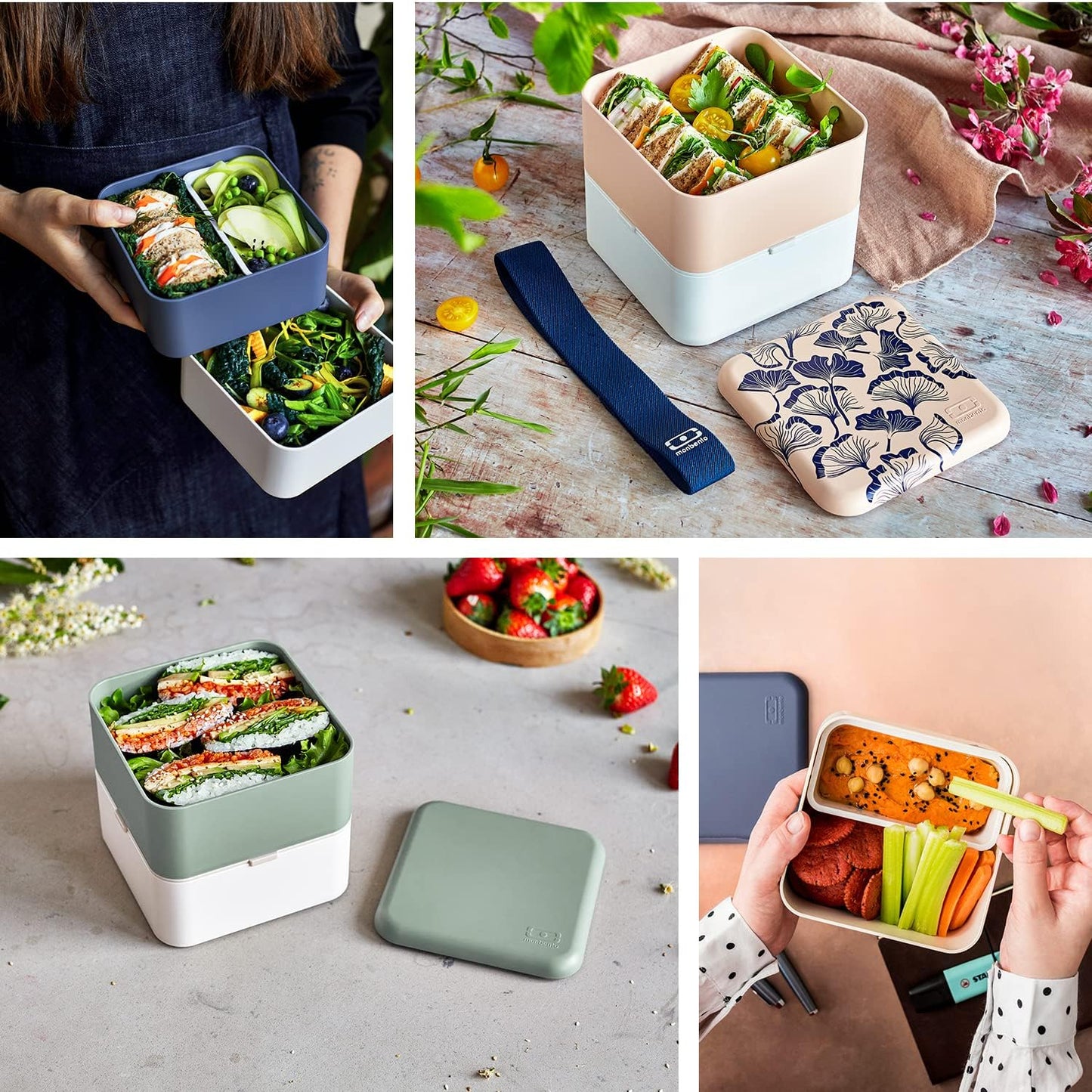Grosse Bento Box, Blau Natural