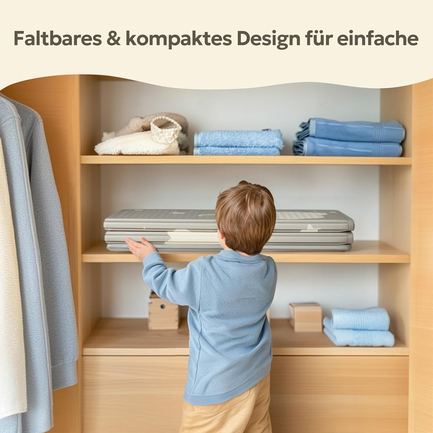 Faltbare Krabbelmatte, 180x200x1.5cm