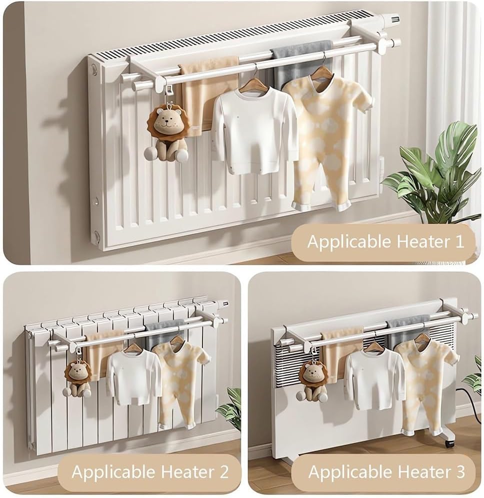 Heizkörper-Handtuchhalter zum Einhängen, White 50cm