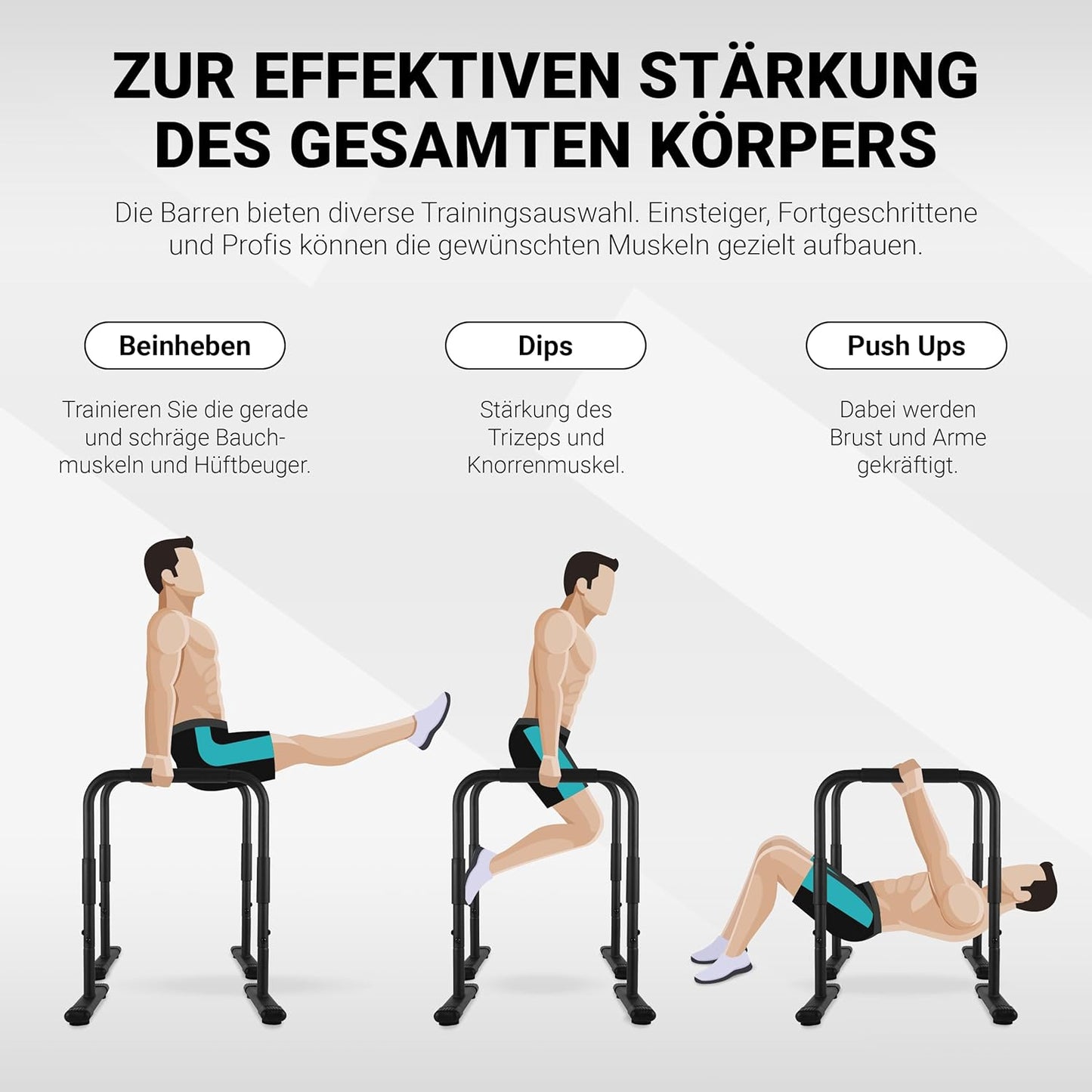 Fitness Parallettes, Black