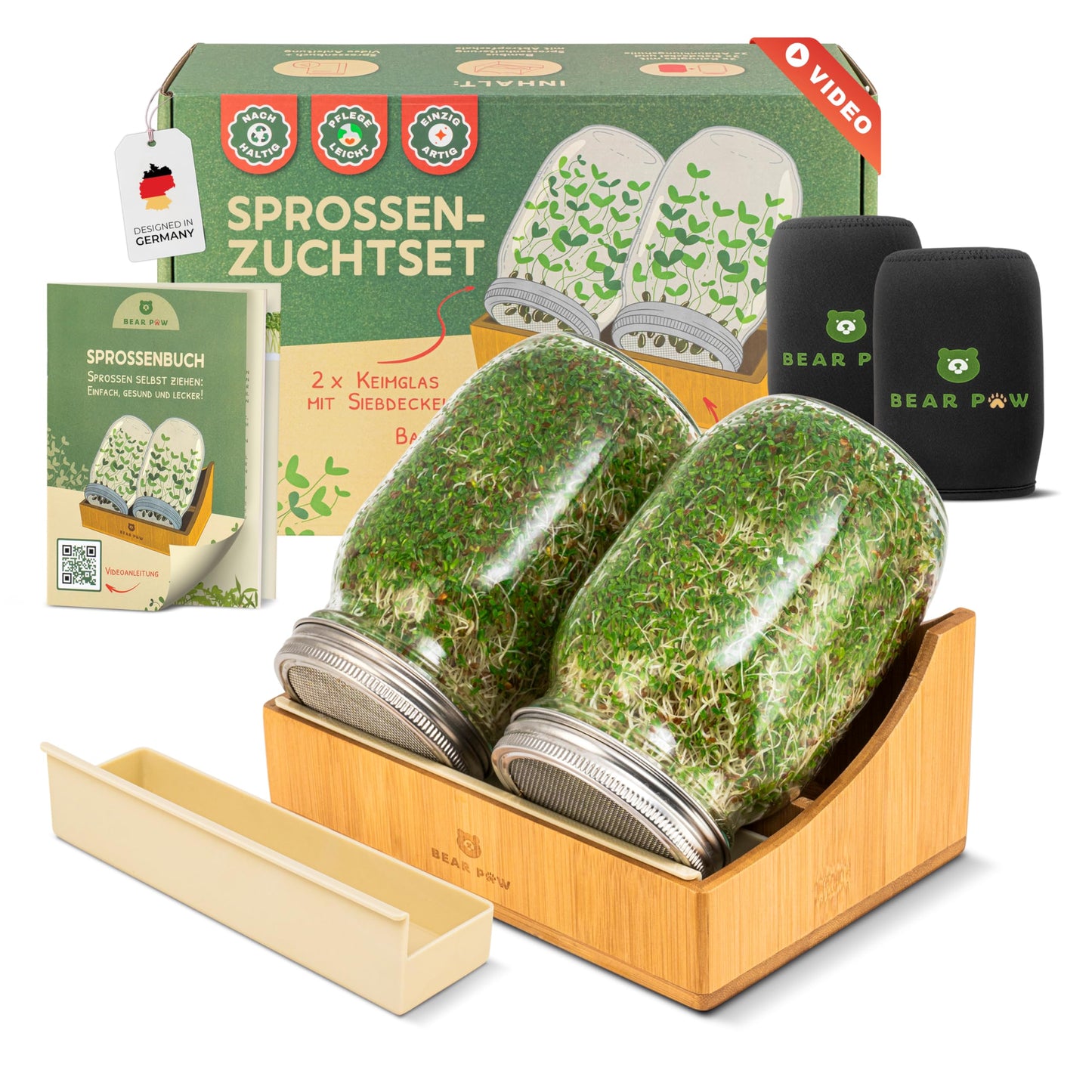2er-Set Sprossenglas mit Zubehör