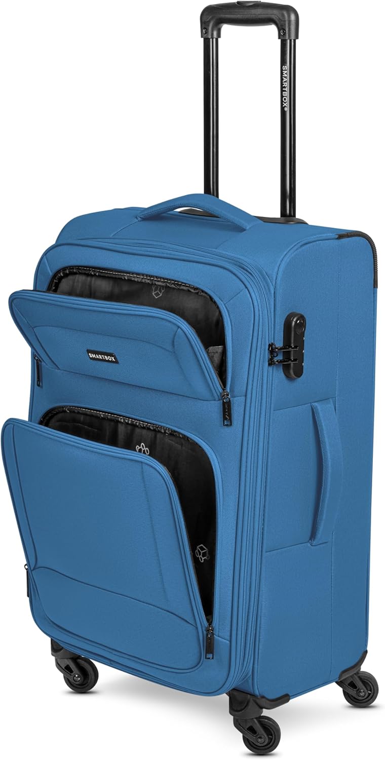 Weichgepäck Koffer-Set, Slate-blue Kofferset (3-teilig) erweiterbar