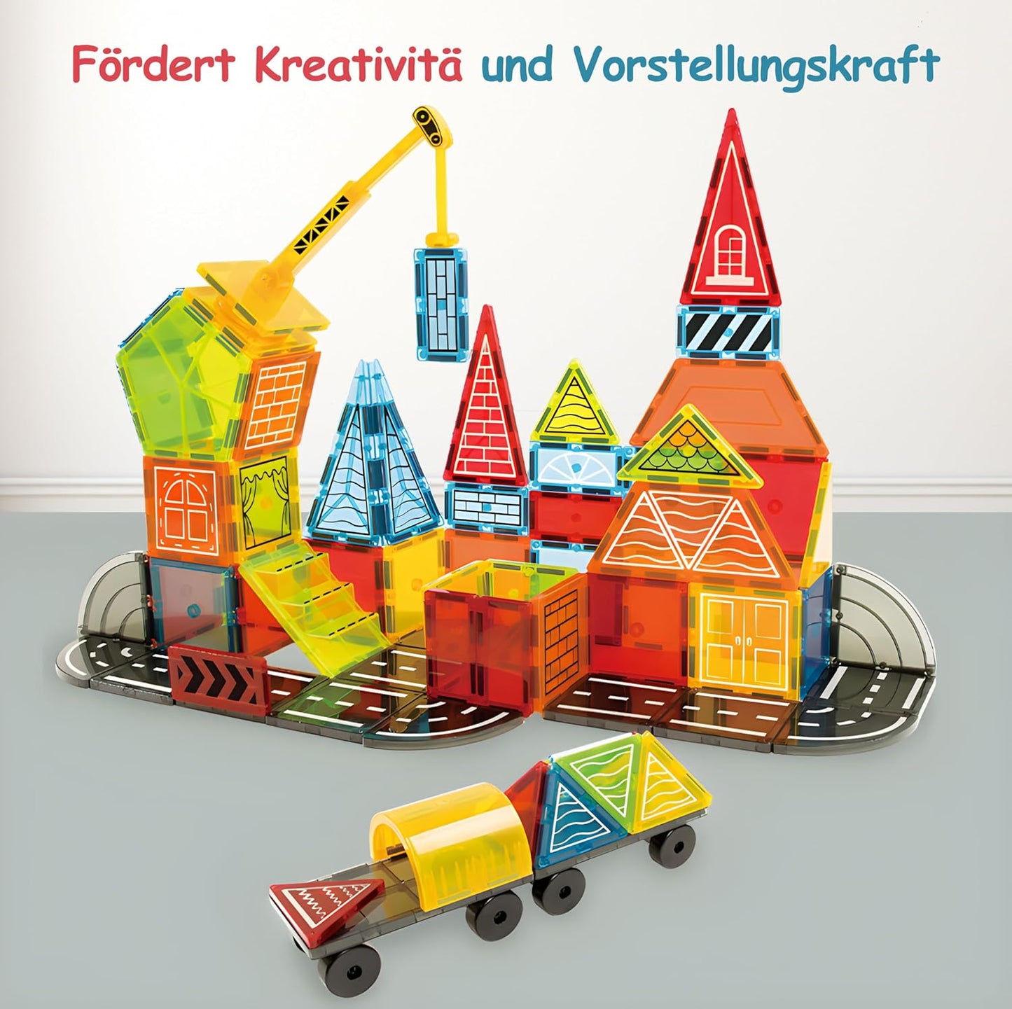 Magnetische Bausteine für Kinder (42 Teile), Baumeister