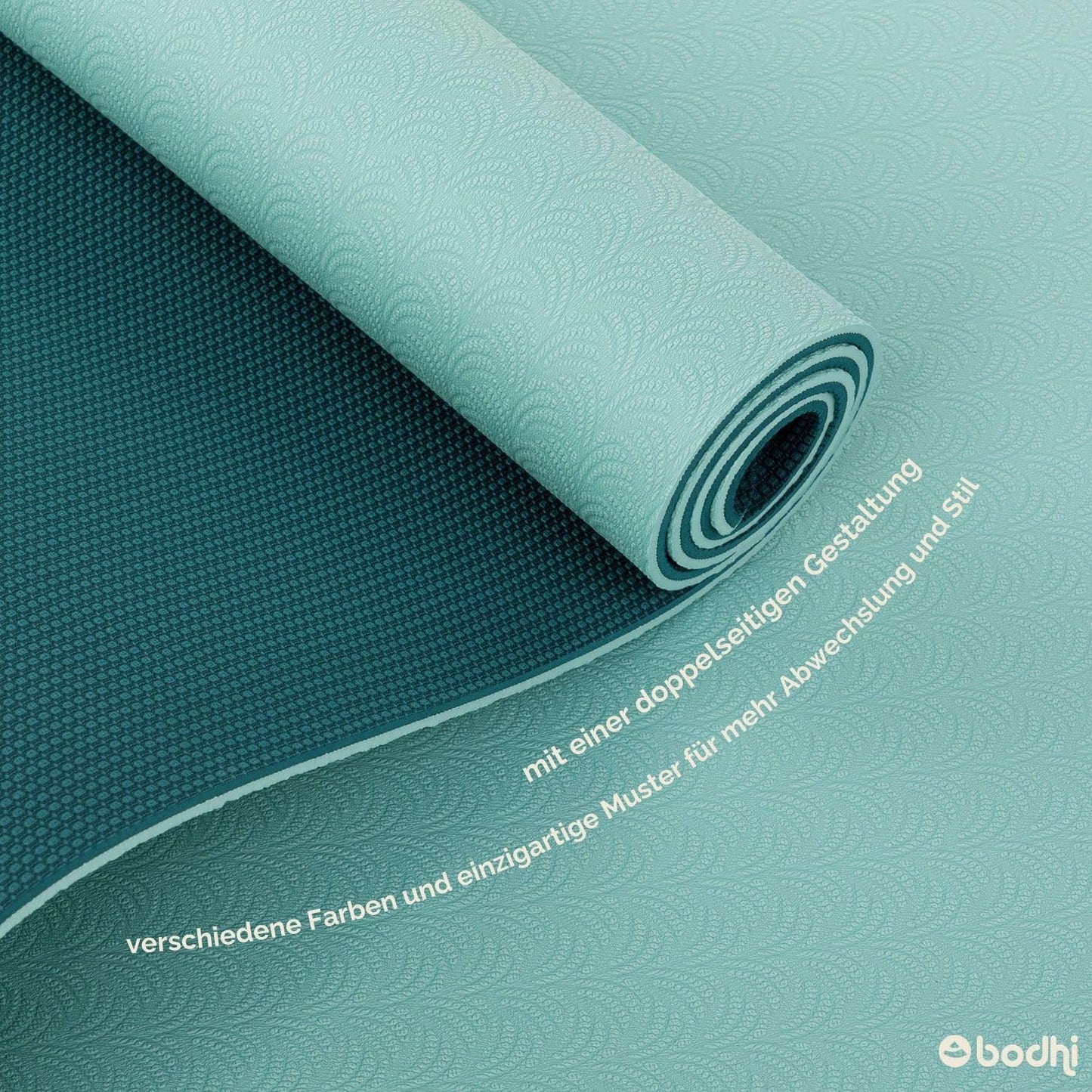 Rutschfeste Yogamatte Lotus Pro, Aqua/Teal