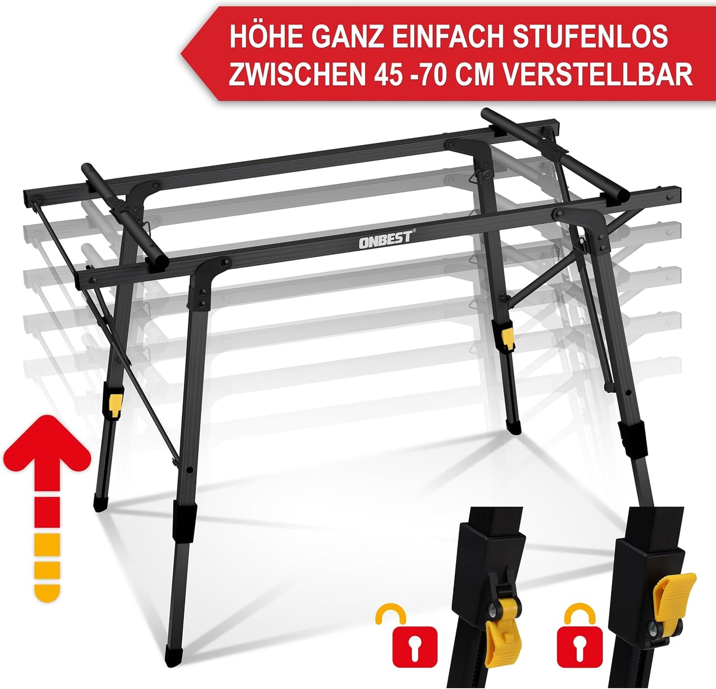 Camping-Klapptisch, Schwarz