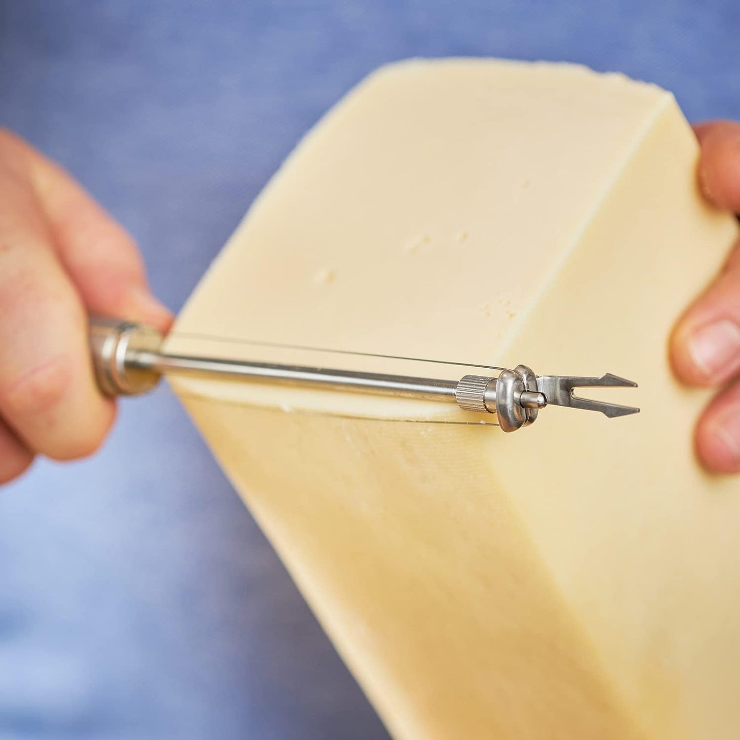 Käseschneider mit Gabel für Schnittkäse, Drahtkäseschneider Single