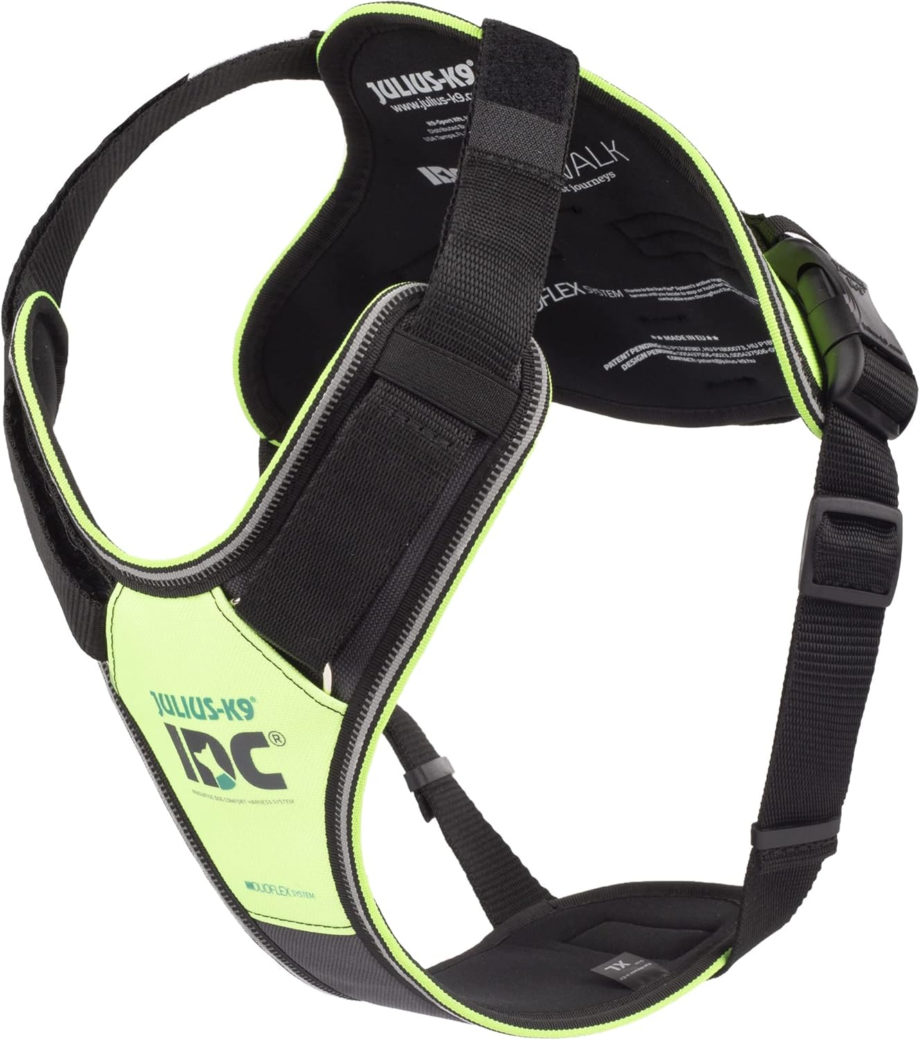 Longwalk Geschirr für Hunde, Neon-Grau XL