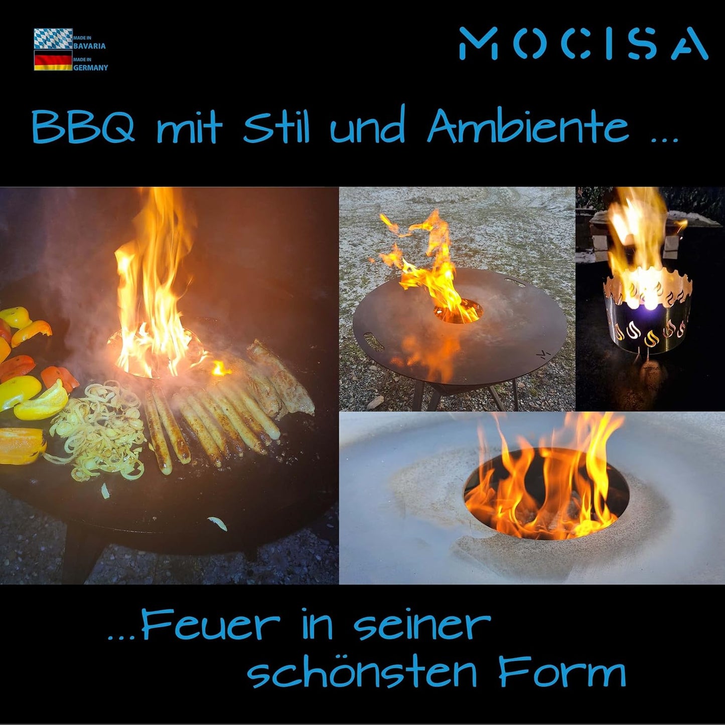 BBQ Feuerplatte, 80 x 80 x 0.5 cm