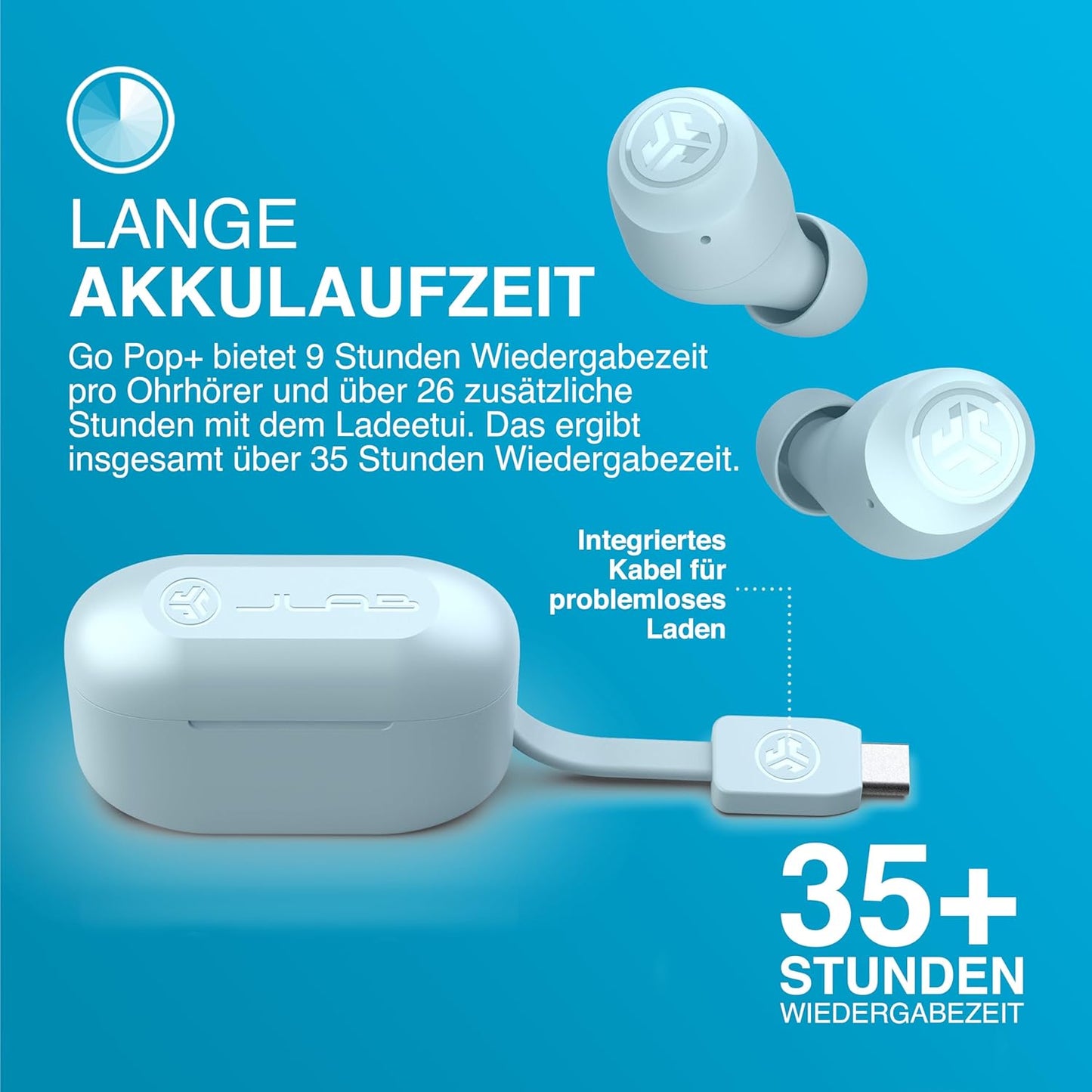 Go Air Pop+ In Ear Kopfhörer, Hellblau POP+