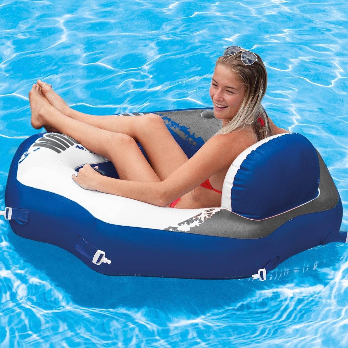 Aufblasbarer achteckiger Schwimmring River Run, achteckiger Sessel Single