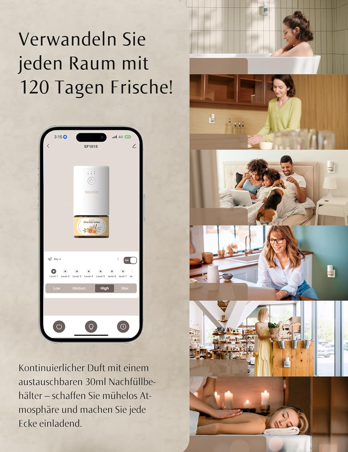 Aroma Diffuser SF101S Pro, Bitterorangenblatt