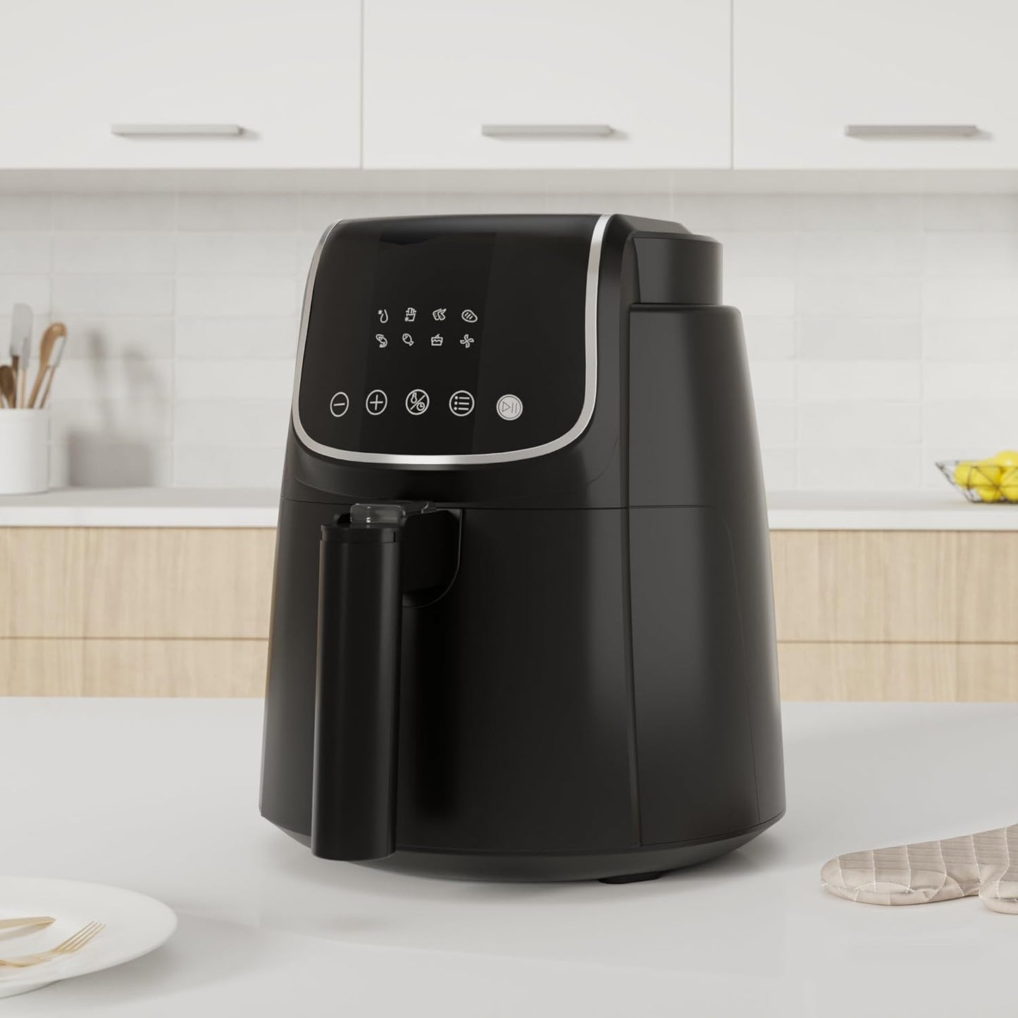 Heissluftfritteuse MAD40F8APK mit LED-Touchscreen, 4 L