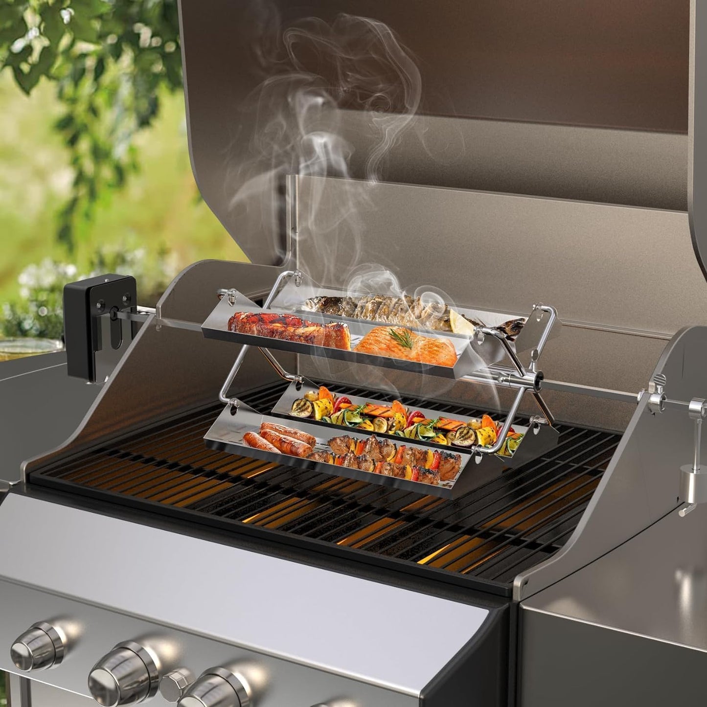 Grillrondell für Drehspiesse