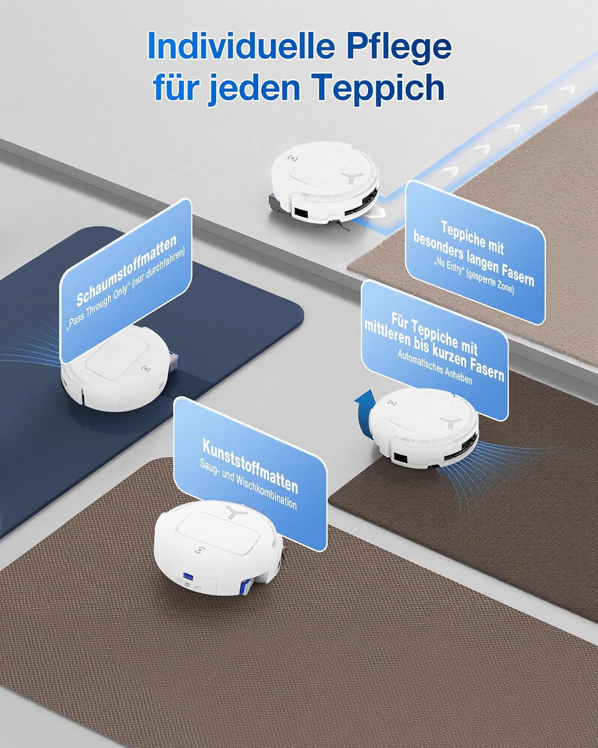 DEEBOT T80 Omni Saug- und Wischroboter mit Selbstreinigung, Weiß