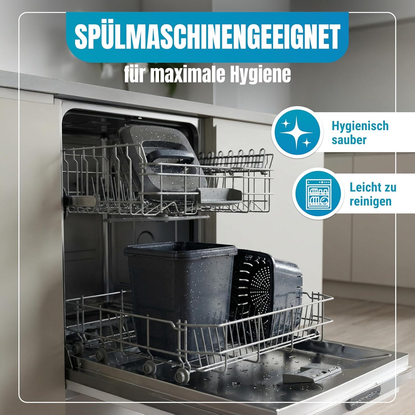 Geruchsdichter Biomülleimer mit Innensieb