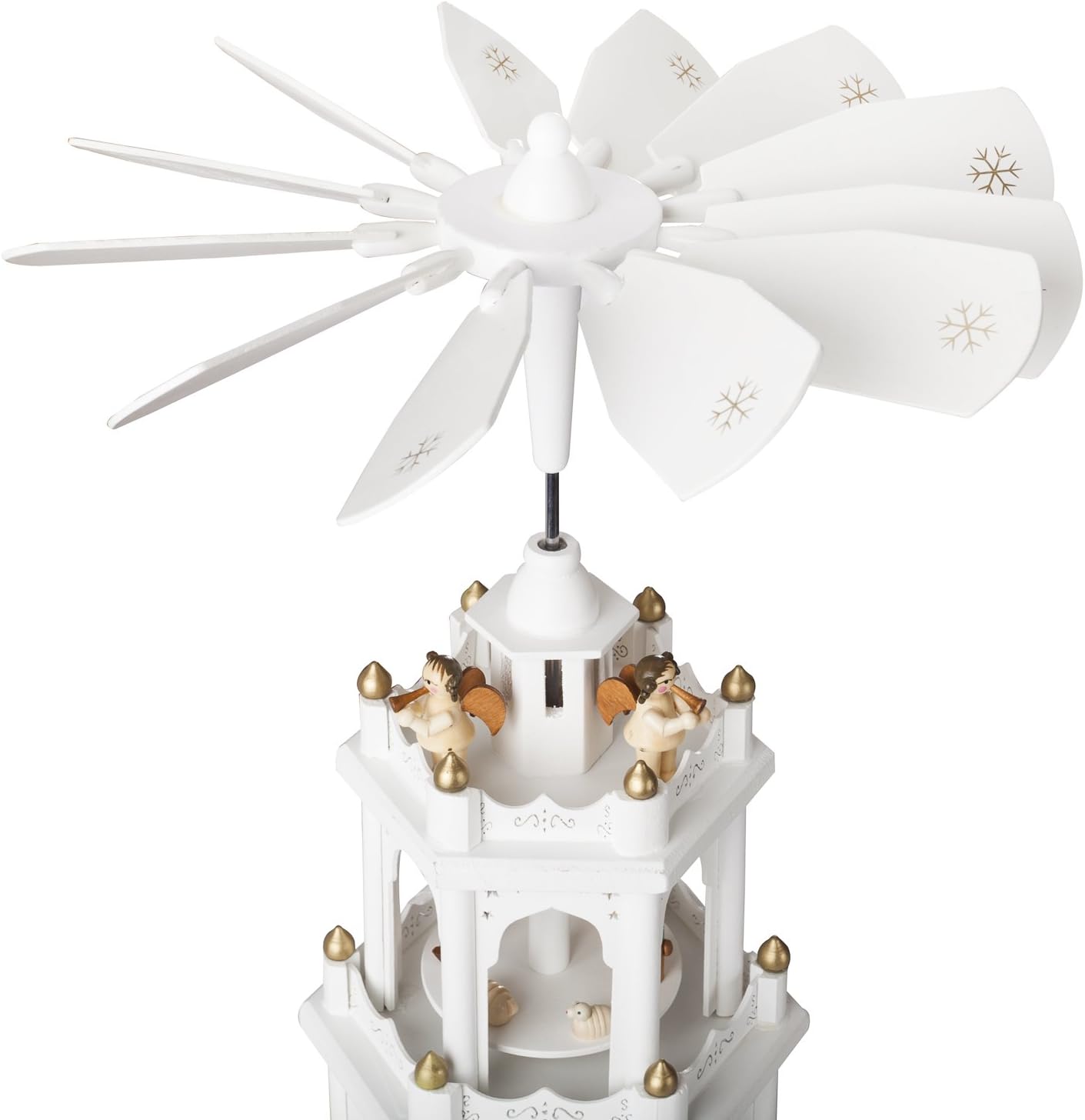 Weihnachtspyramide, Weiss - 45 Cm