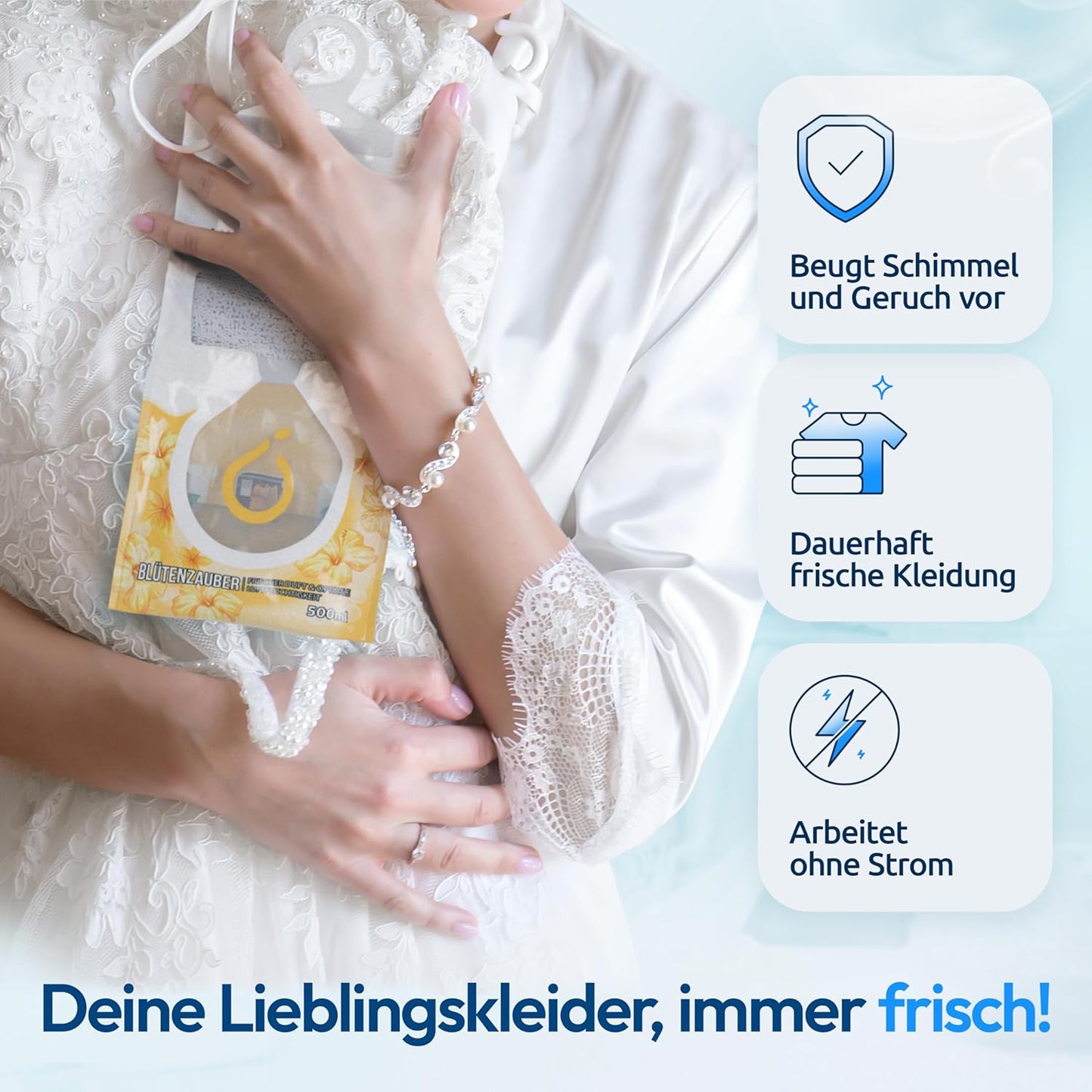Luftraumentfeuchter zum Aufhängen, 10x 250g Blütenzauber