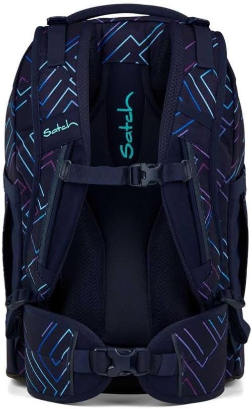 Schulrucksack-Set mit Sporttasche und Schlamperbox, Purple Laser