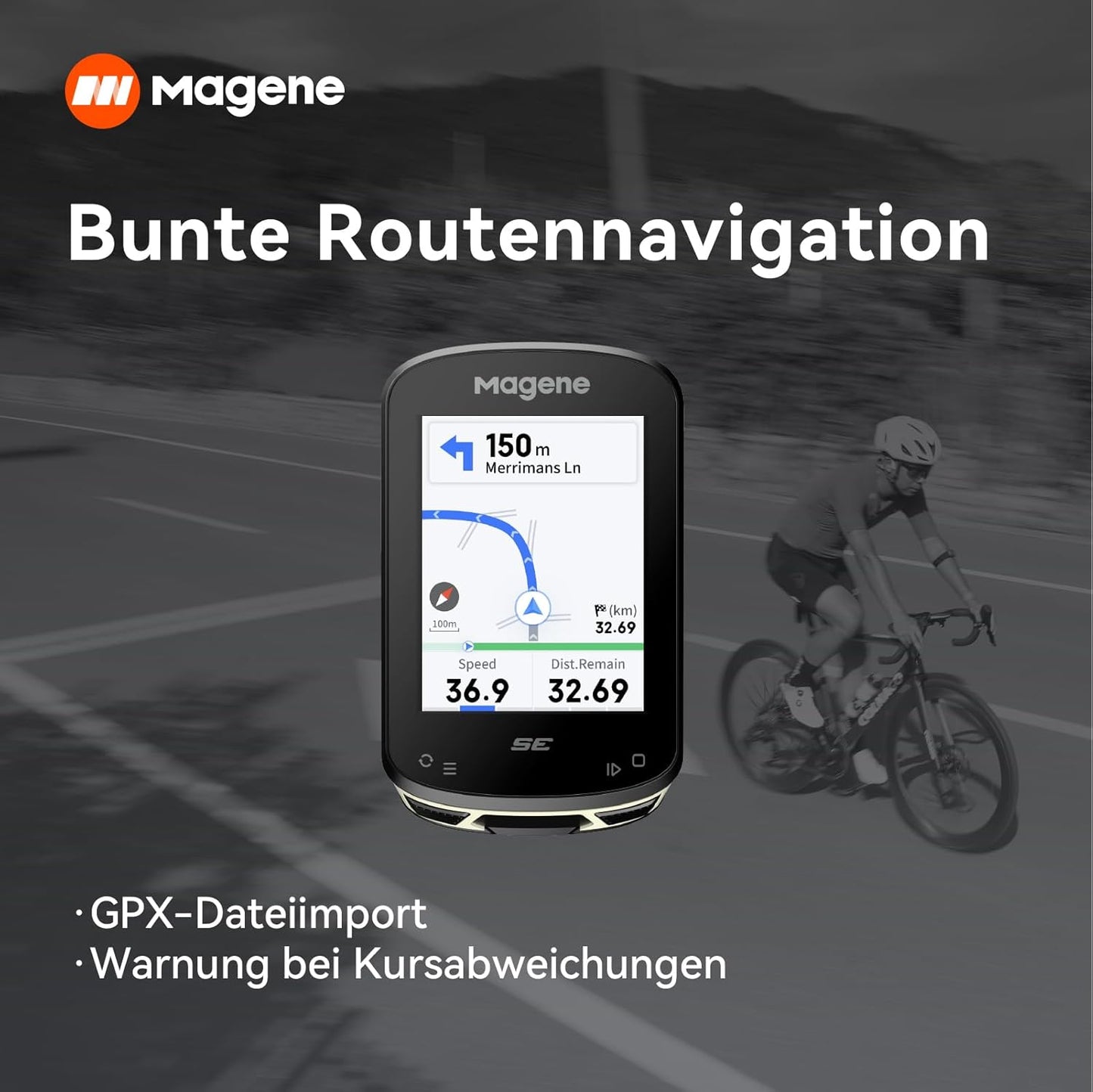 GPS Velocomputer mit Streckennavigation