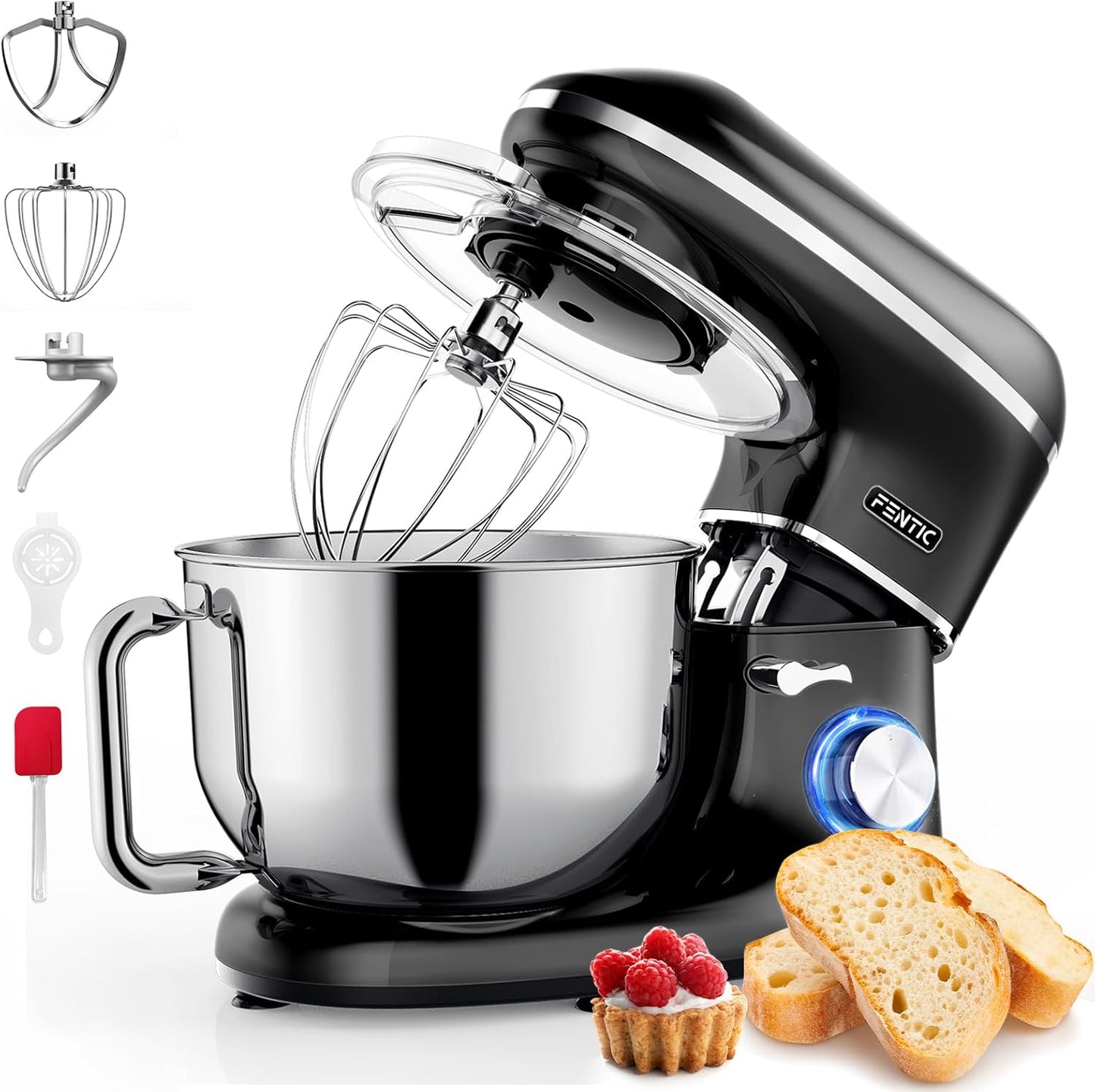 Knetmaschine mit Rührhaken, Schwarz