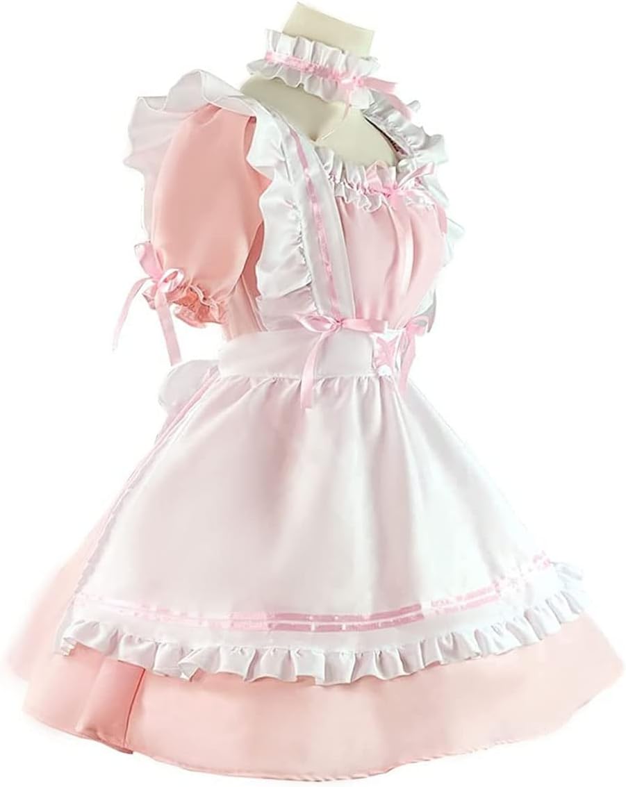 Niedliches Anime Maid Cosplay Kleid, Rosa XL