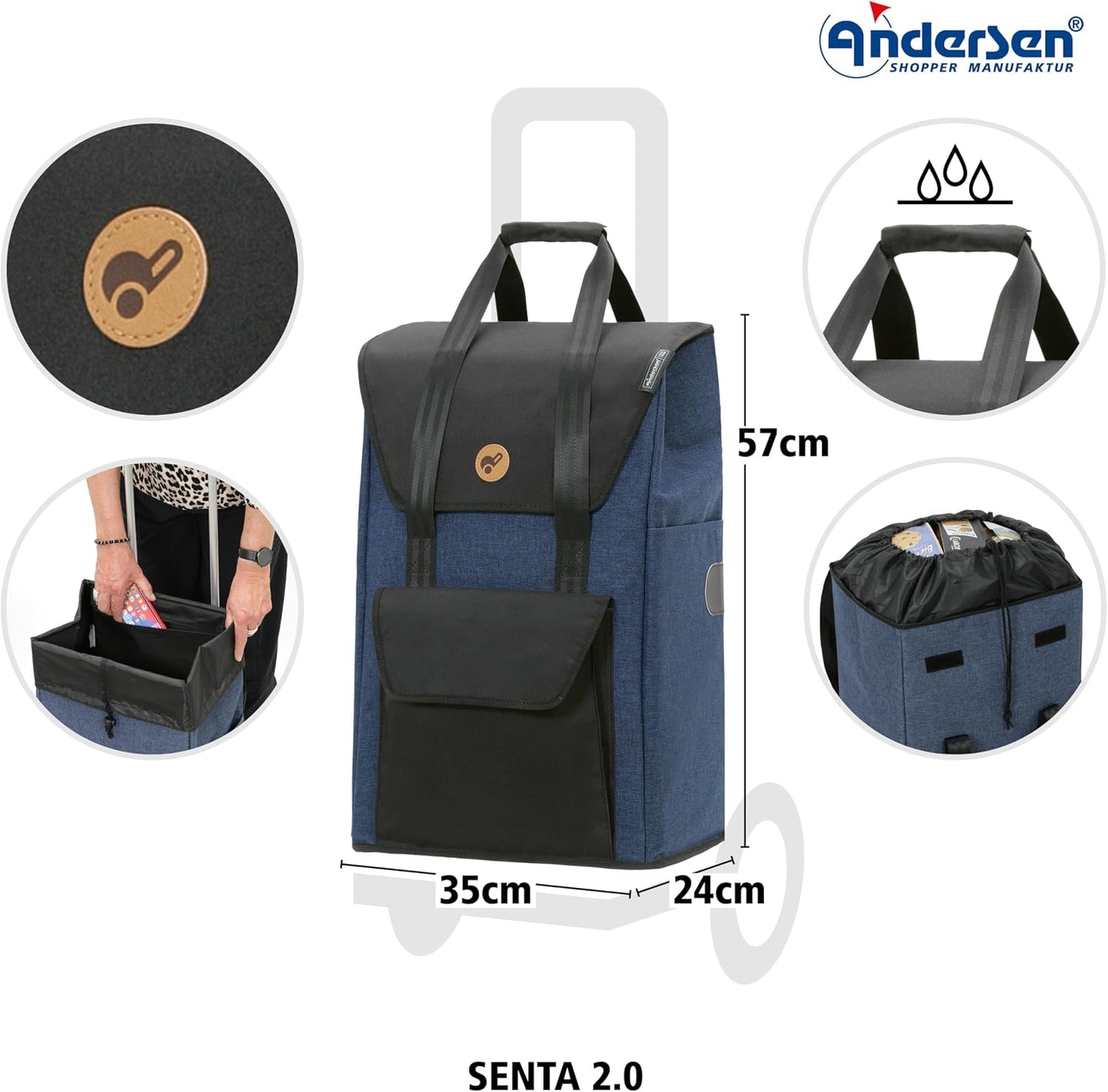 Senta 2.0 Einkaufstrolley, Blau