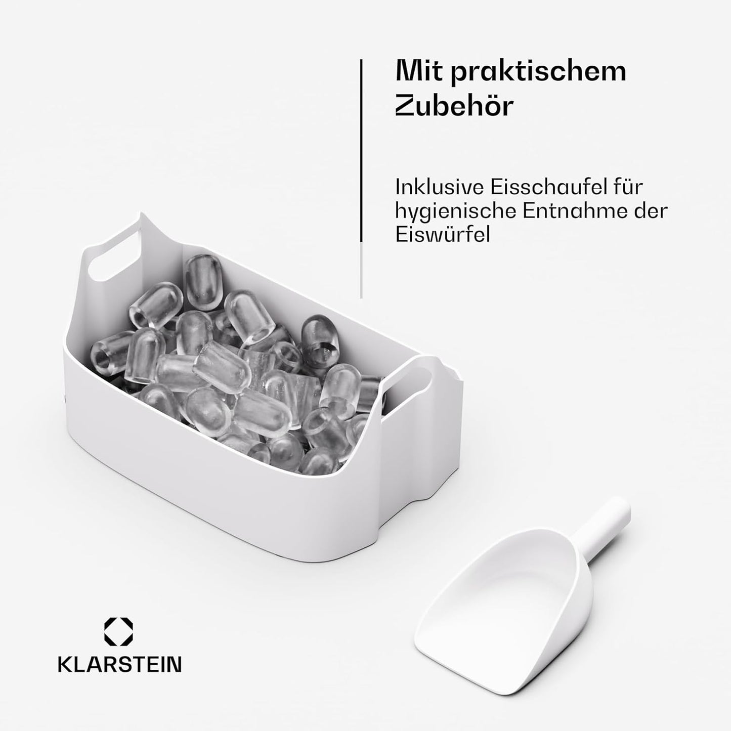 SparkIce Eiswürfelmaschine mit Touchpad & Schnellproduktion, 15kg/24h, Schwarz