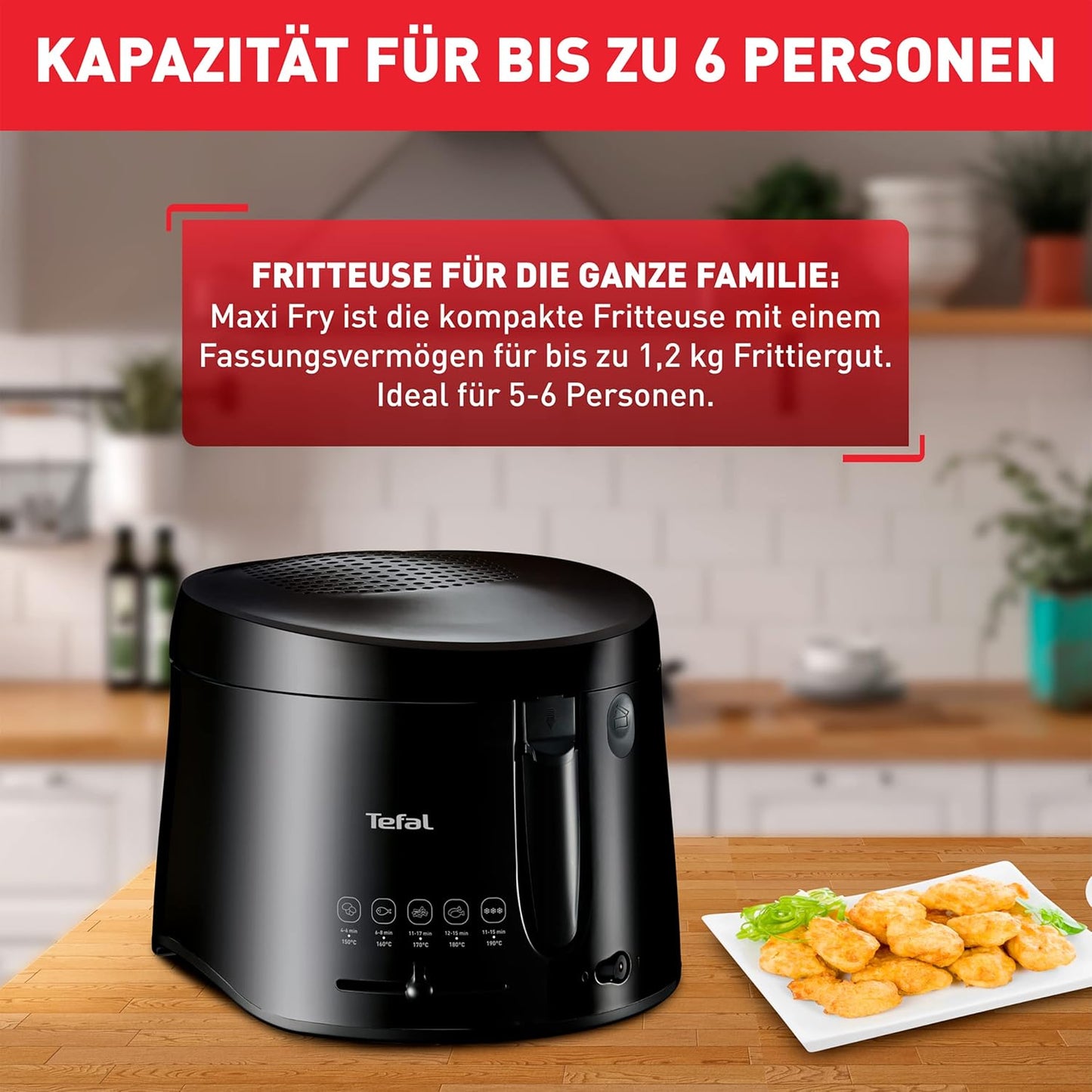 Maxi Fry Fritteuse FF107810, Schwarz
