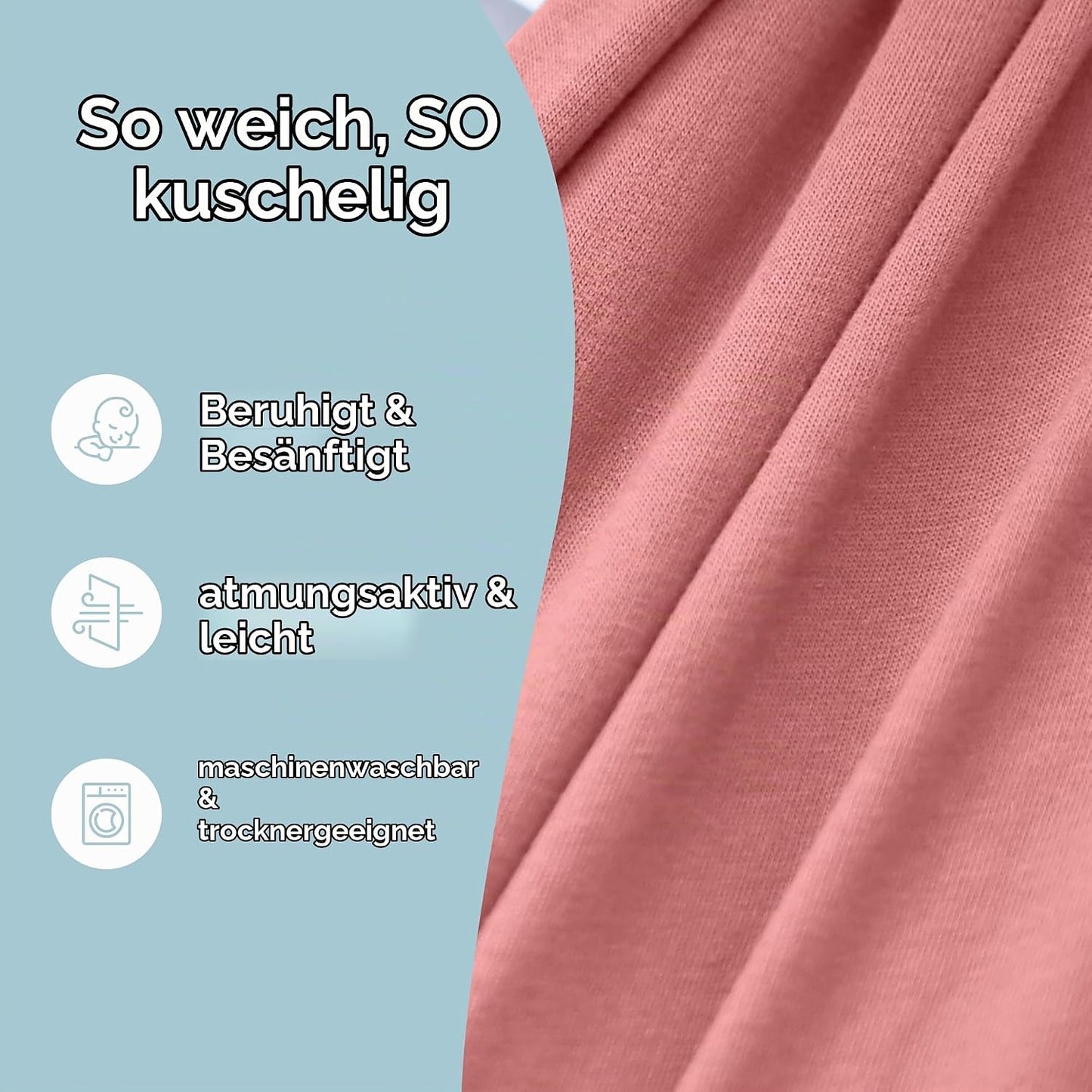 Elastisches Baby-Tragetuch, Poly-Spandex Blend Pink