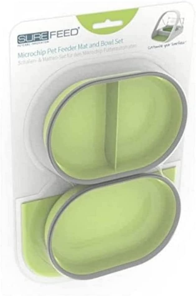 Schalen & Matten-Set für SureFeed Mikrochip Futterautomat, grün