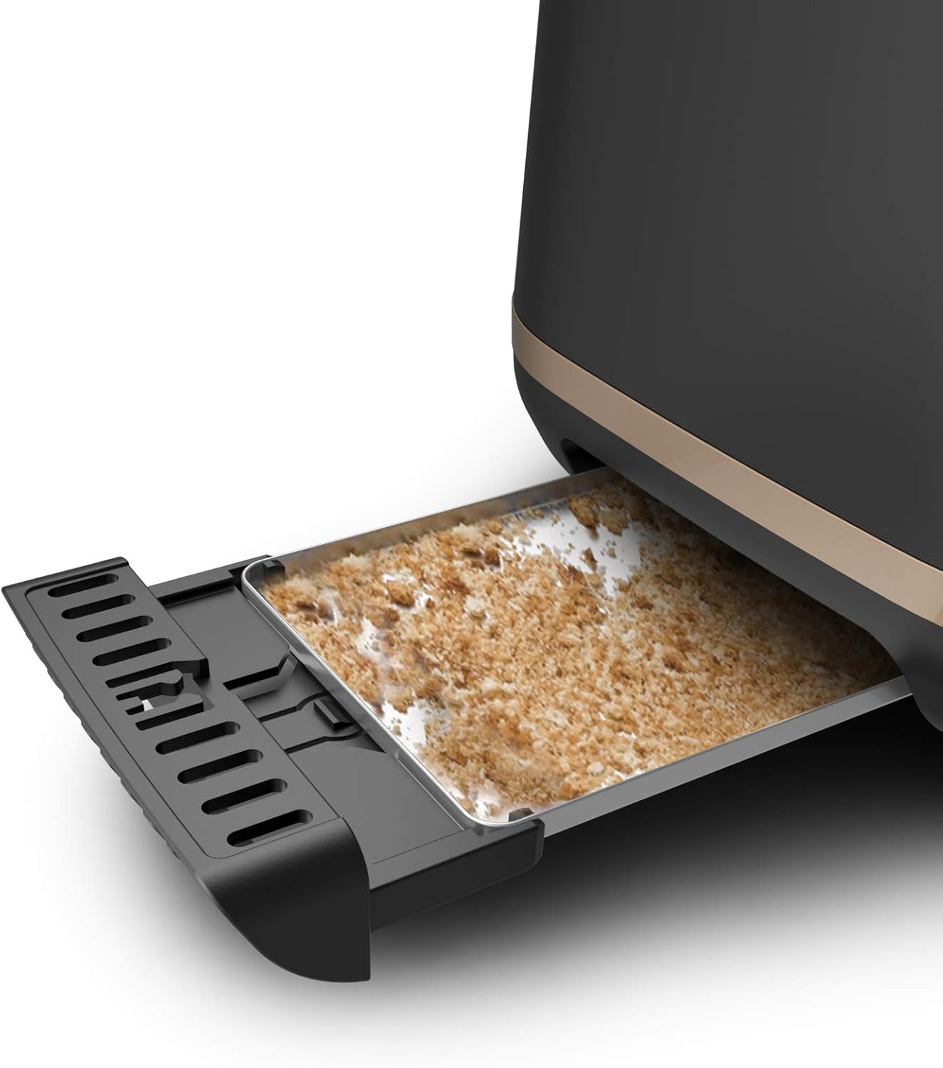 Toaster mit Magnetklammern und Krümelschublade