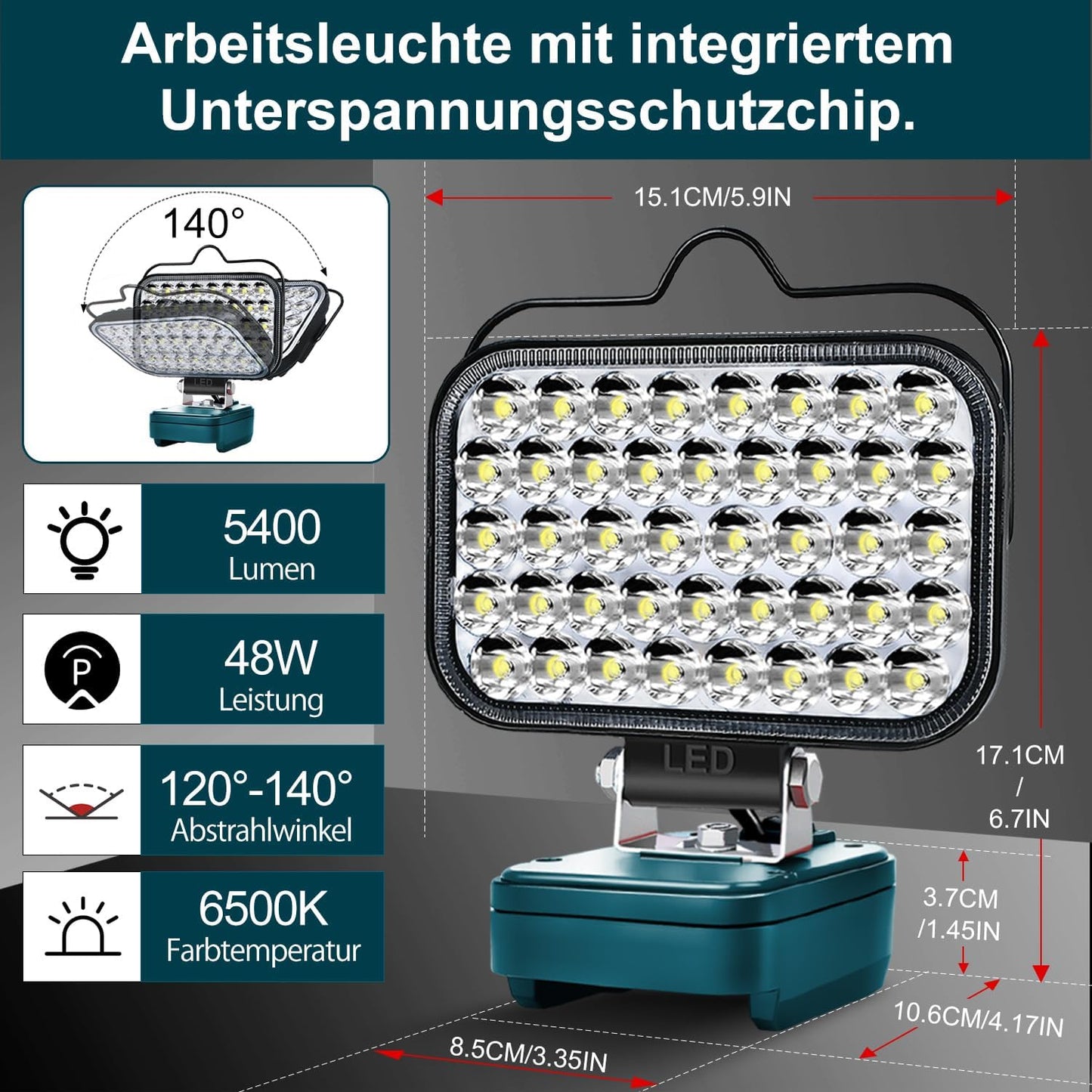 LED Arbeitsleuchte, Copper