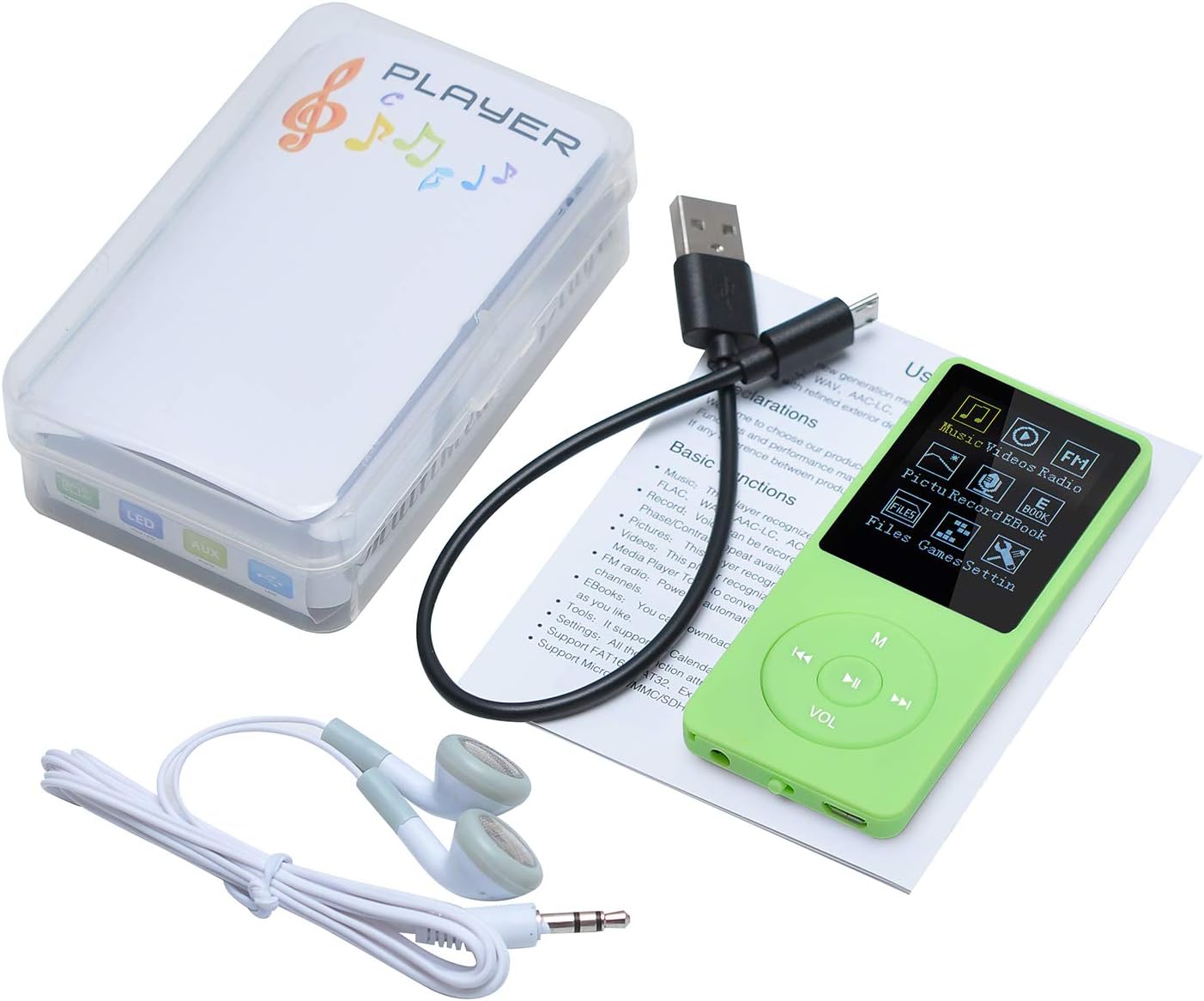 Music Player, 8G, Grün