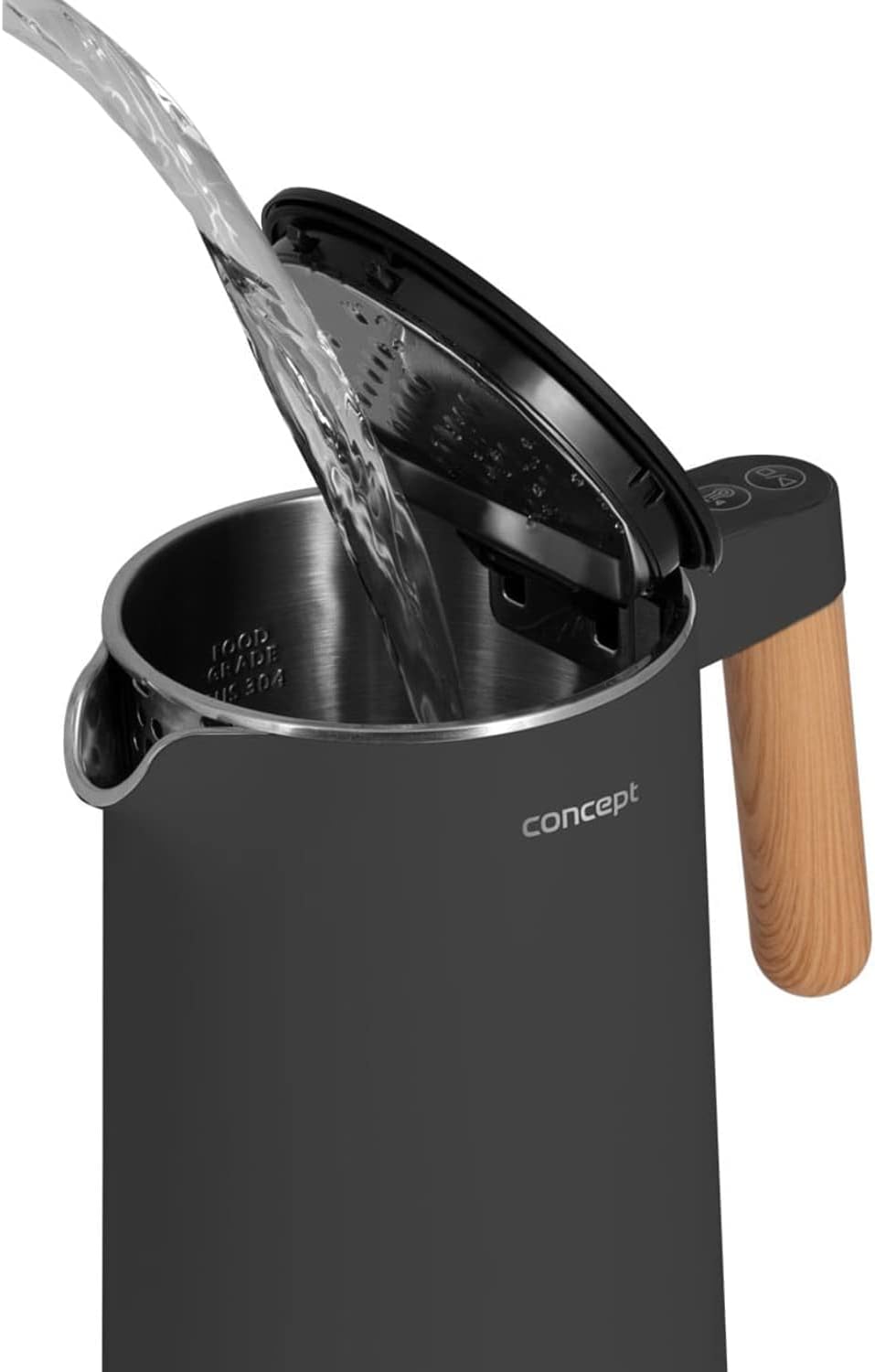 Wasserkessel mit Temperaturregelung RK3302, 1.5 Liter Anthrazit
