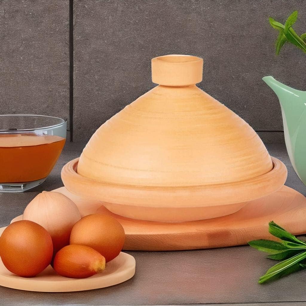 Marokkanischer Tajine Topf mit Kochbuch (31cm)