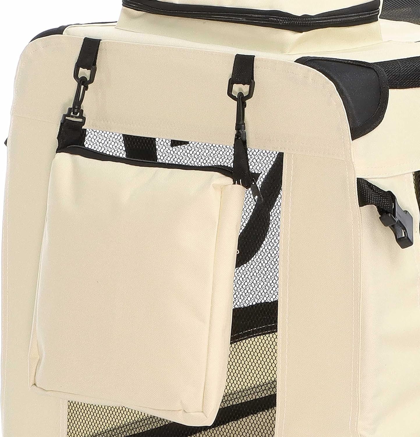 Transportbox XXL Faltbar Beige 90x63x63cm Hundebox Reisebox Katzenbox, 90 x 63 x 63 cm| beige