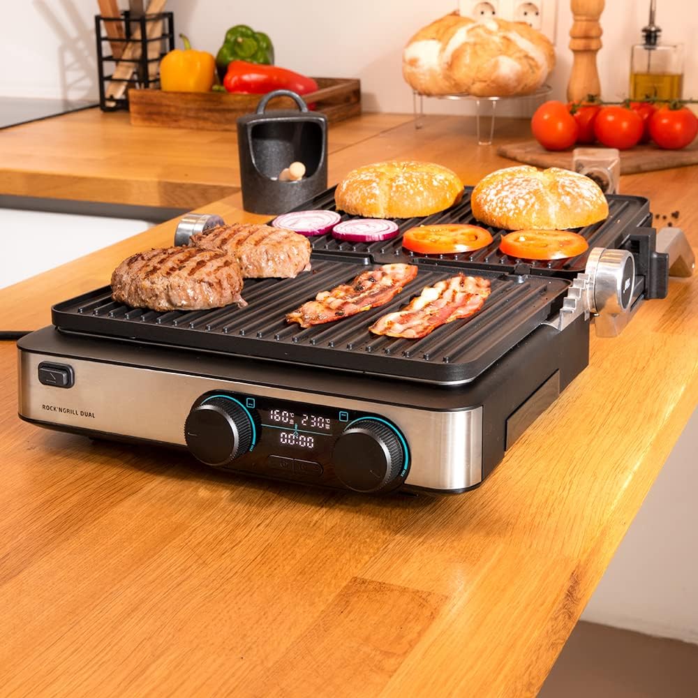 Elektrischer Tischgrill Rock'nGrill Dual 2000 W, 2000 W | Dual