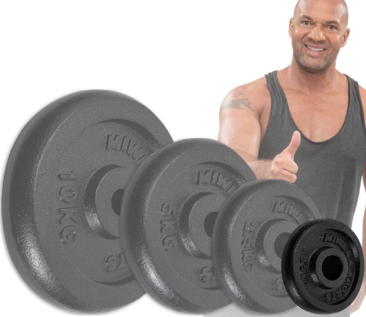 Hantelscheiben-Set aus Gusseisen, 4x 1.25 Kg