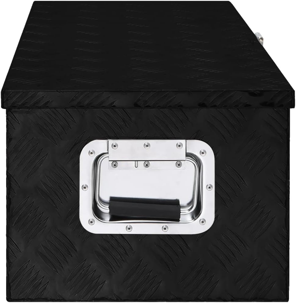 Aluminium-Aufbewahrungsbox (80 x 39 x 30 cm), 80 x 39 x 30 cm Schwarz