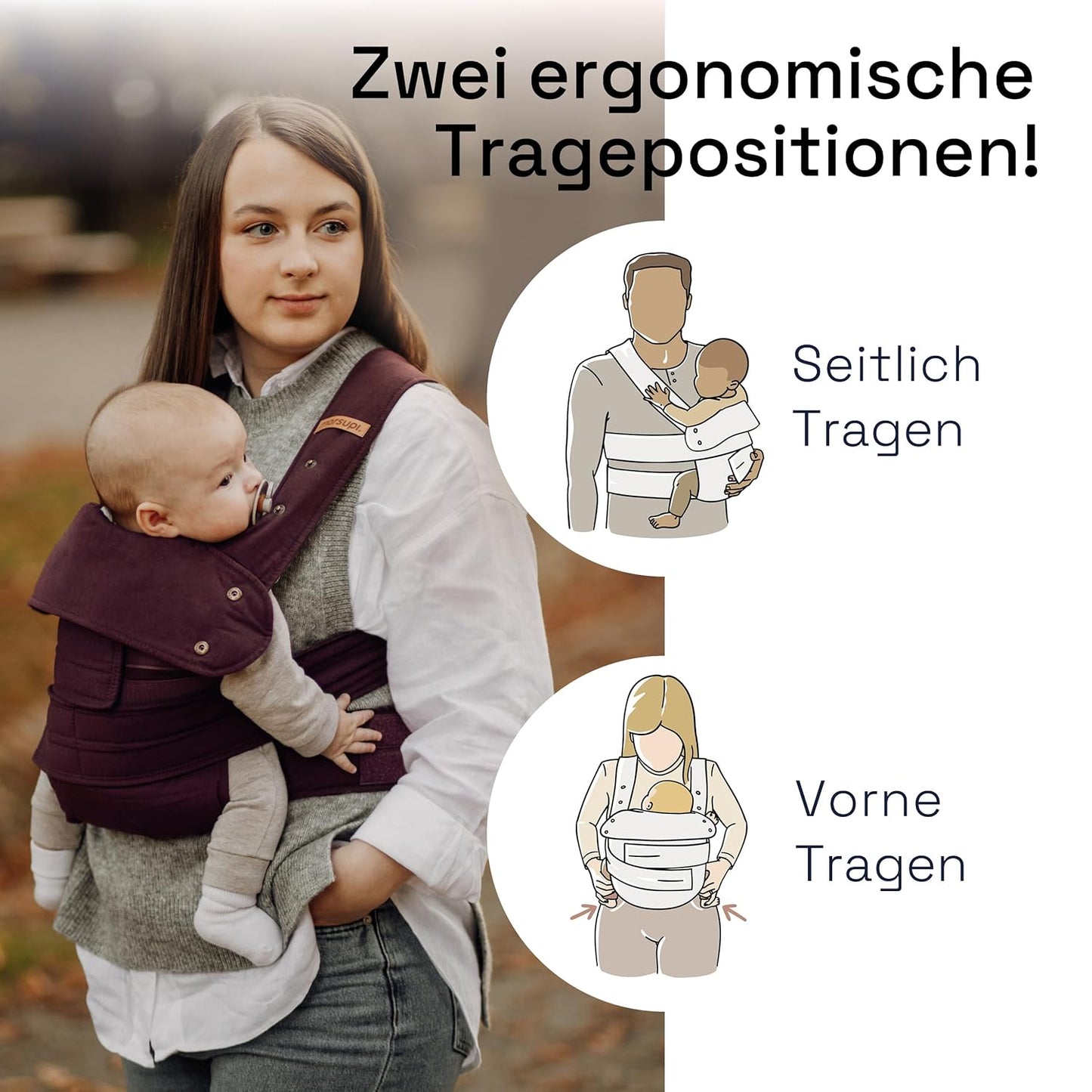 Classic Babytrage, L / Berry