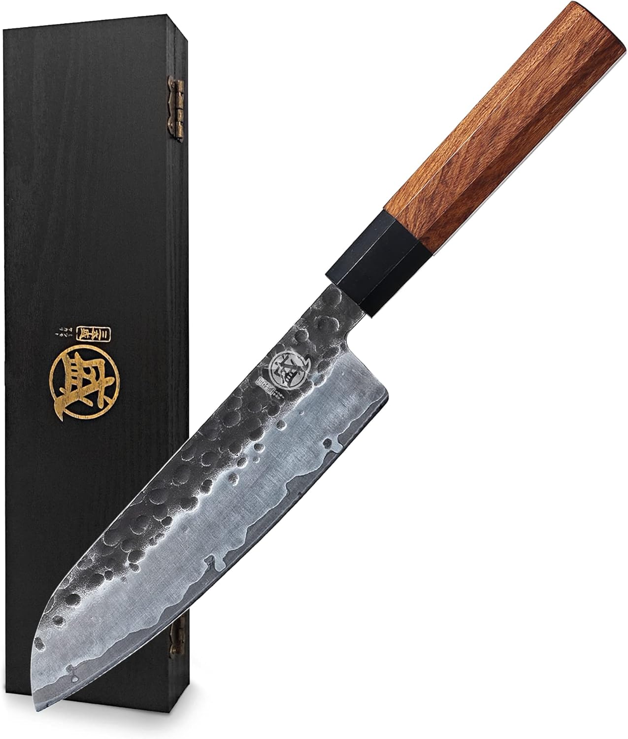 Handgeschmiedetes Santokumesser, 19 cm Santoku Kochmesser