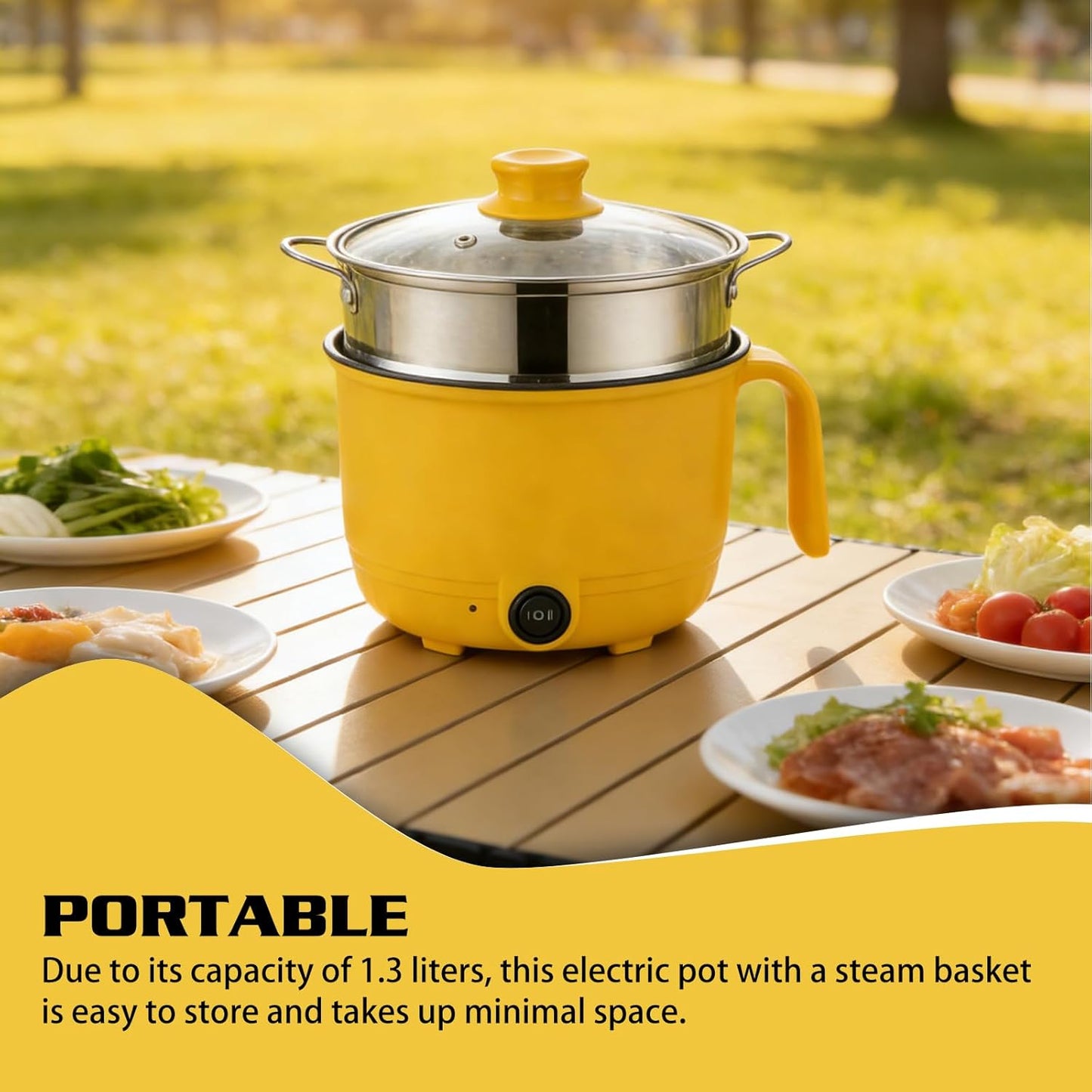 Elektrischer Hot Pot mit Dampfgarer