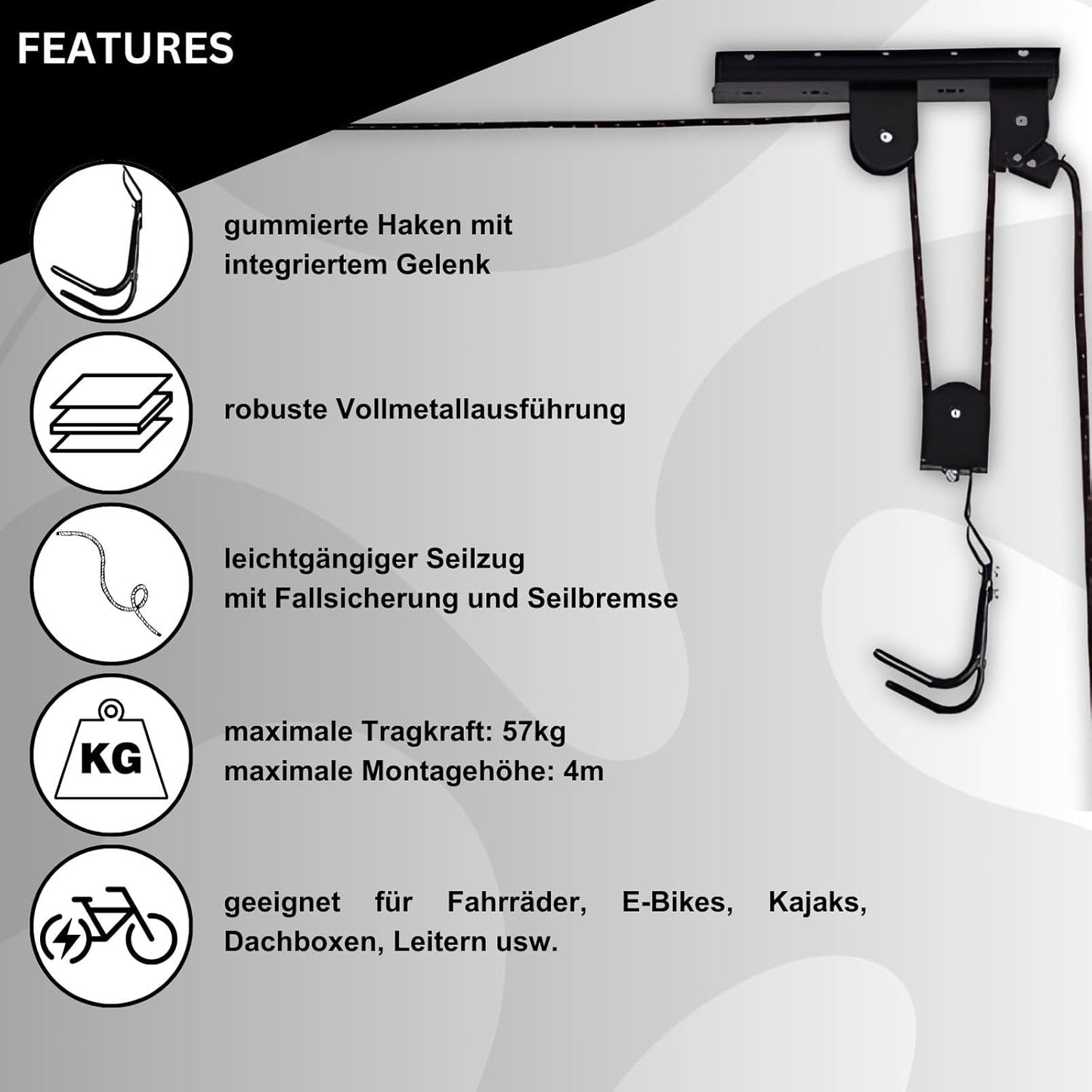 Velolift Plus Deckenhalterung