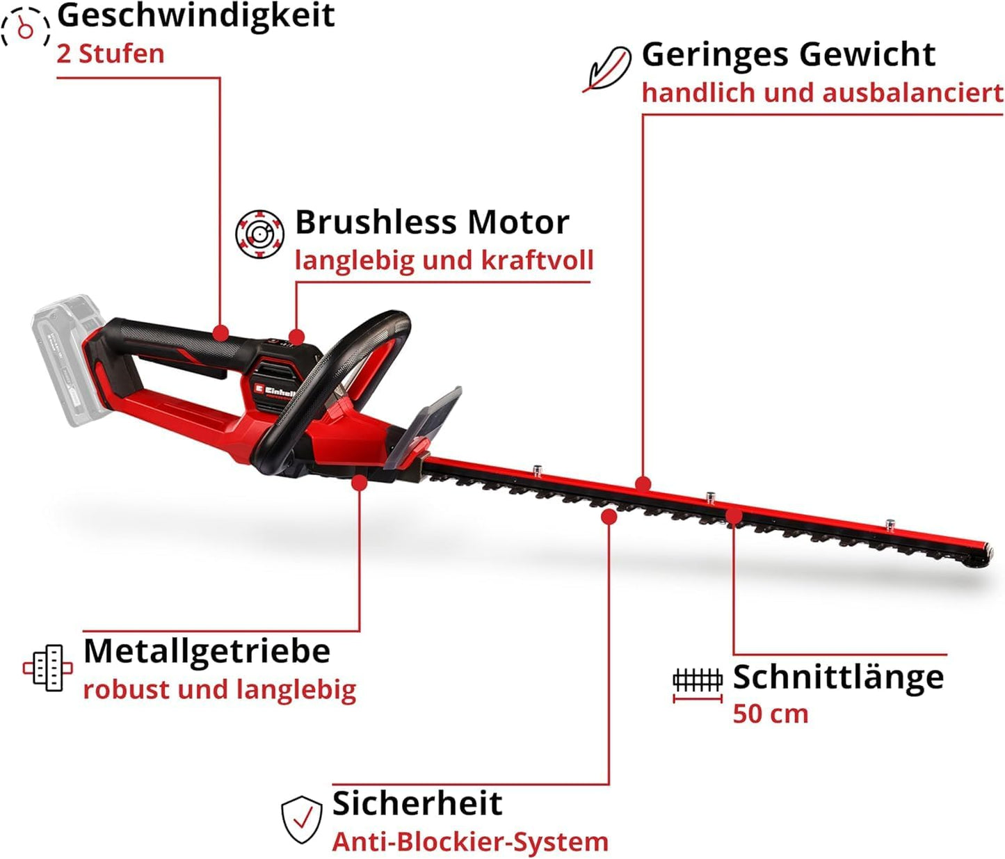 Akku-Heckenschere GP-CH 18/50 Li BL-Solo