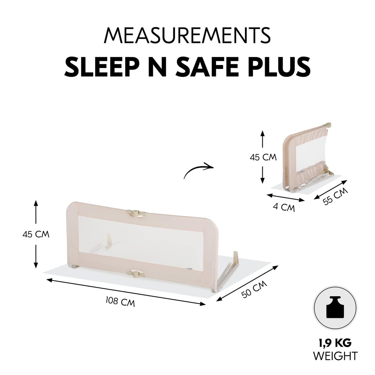 Sleep N Safe Plus, Für Betten mit einer Länge von 160-220 cm ; Single