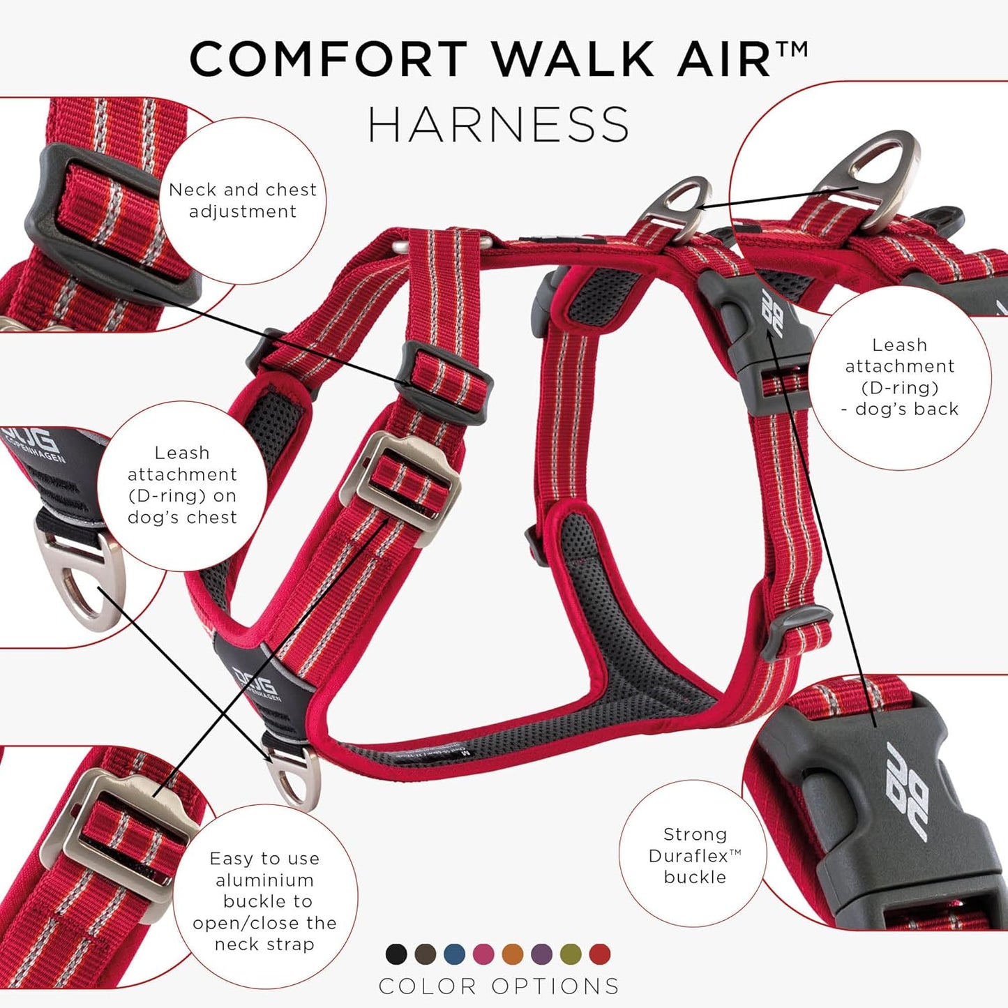 Comfort Walk Air Hundegeschirr, Classic Red M