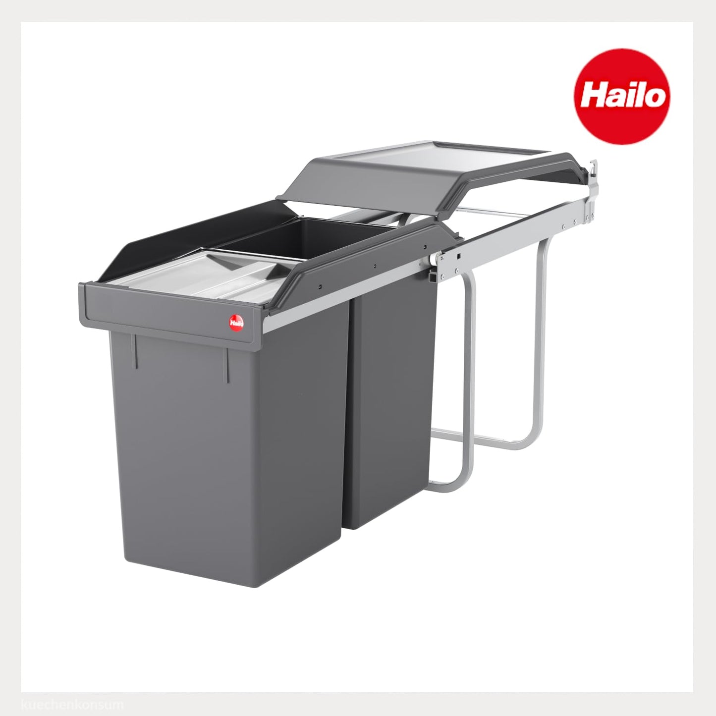 Einbau Mülleimer 2x 15 L mit Biodeckel, 3650102