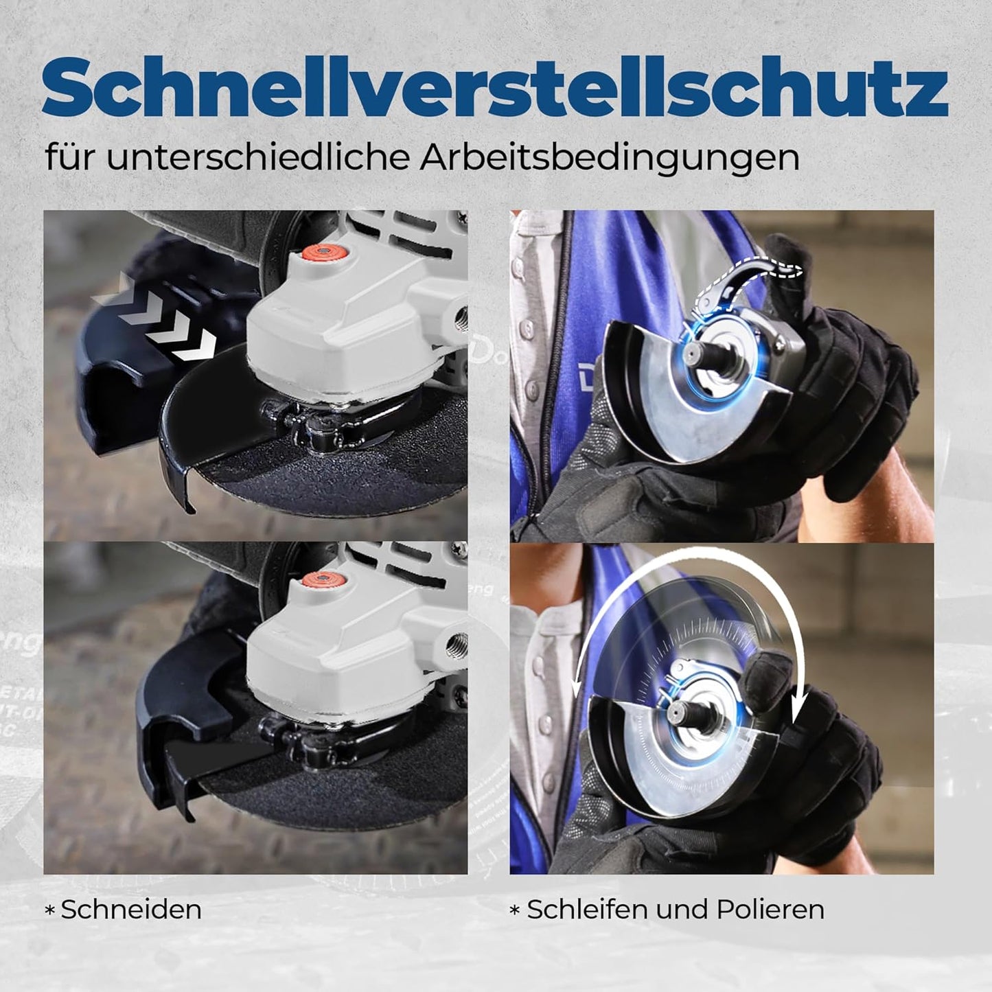Winkelschleifer mit Zubehör, 1100W Winkelschleifer
