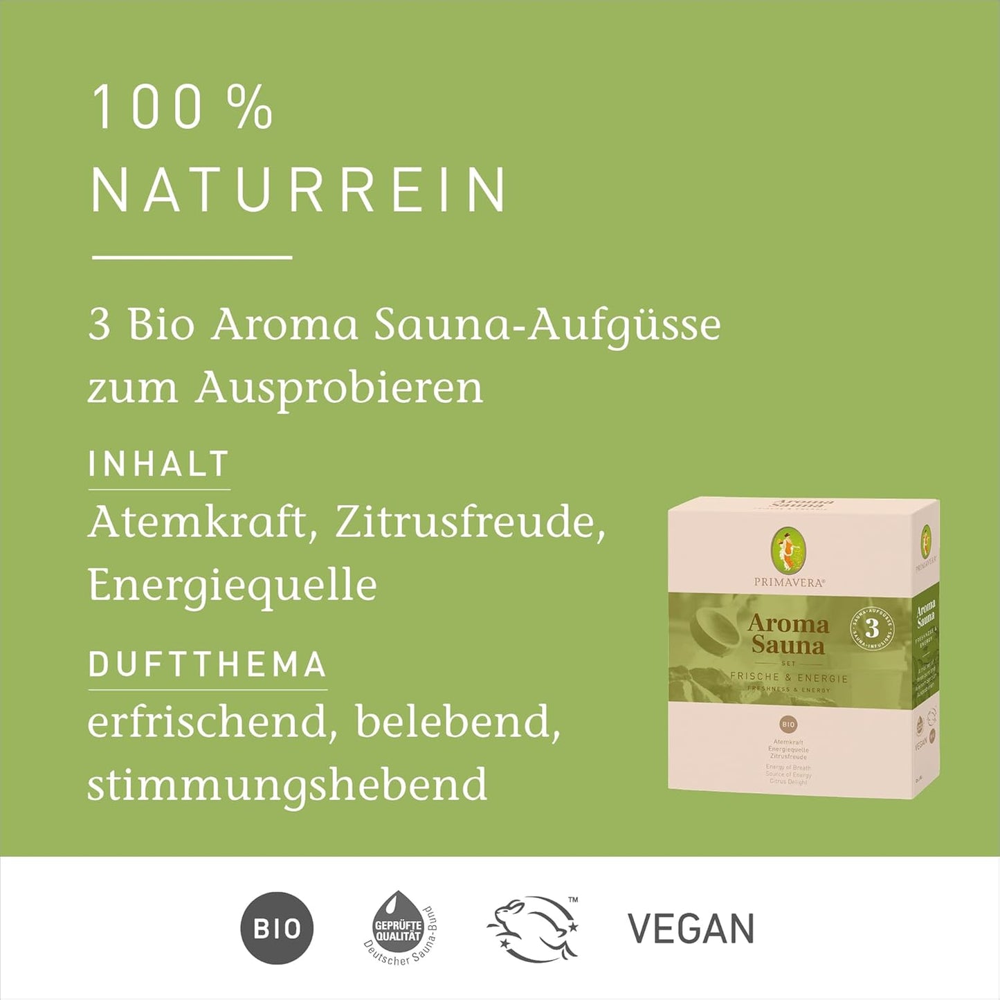 Aroma Saunaöl-Set Frische & Energie, Set Frische & Energie bio