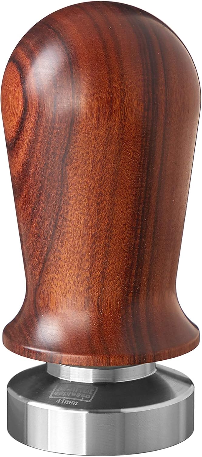 Espresso Tamper Perfetto mit Kalibrierung, 41 mm / Sandelholz - Dunkelbraun